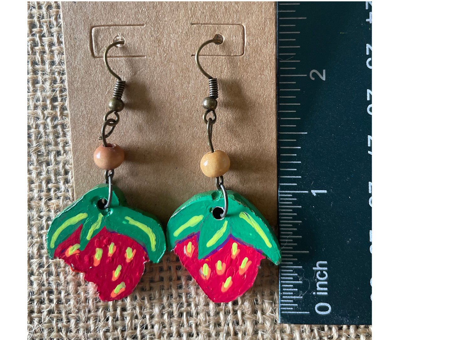 Sweet Bite – Handcrafted Strawberry Earrings 🍓