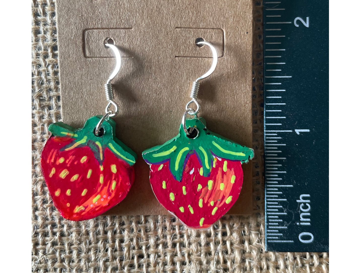 Sweet Temptation – Hand-Carved Strawberry Earrings