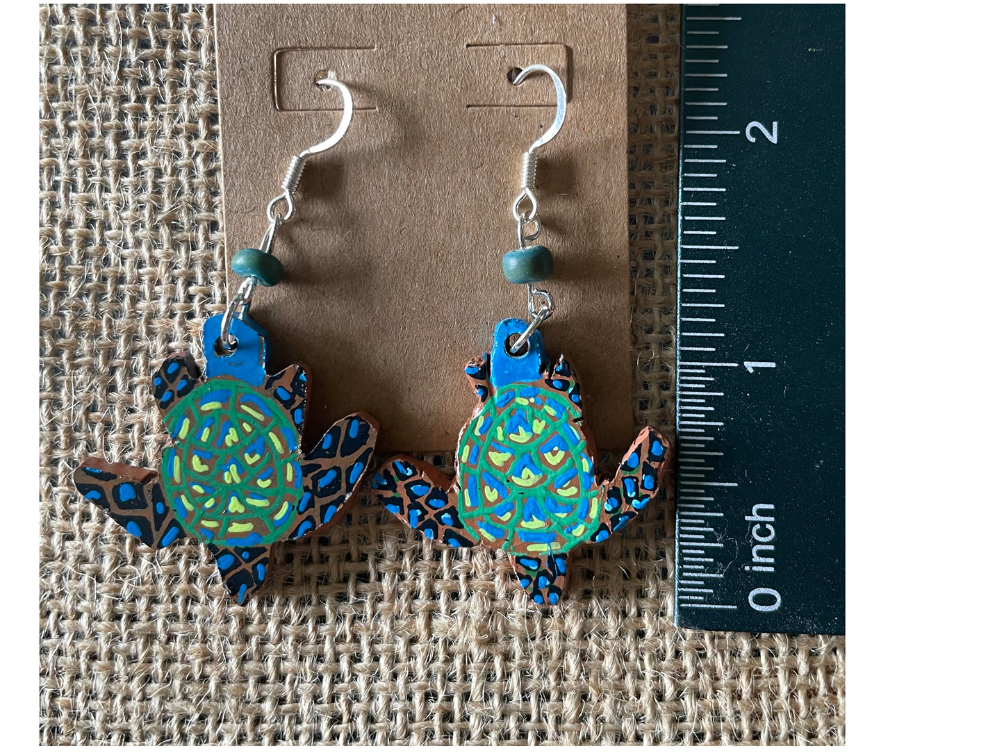 Ocean Wanderers – Hand-Carved Sea Turtle Earrings