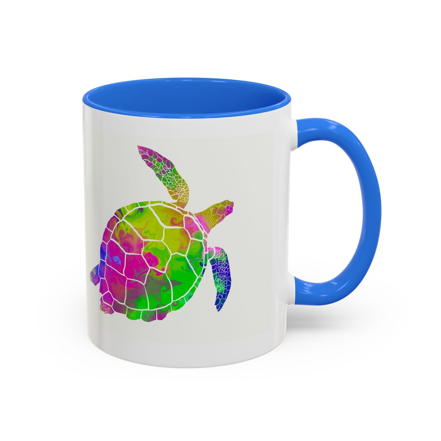 Colorful Sea Turtle Coffee Mug — Watercolor Turtle 11oz & 15oz