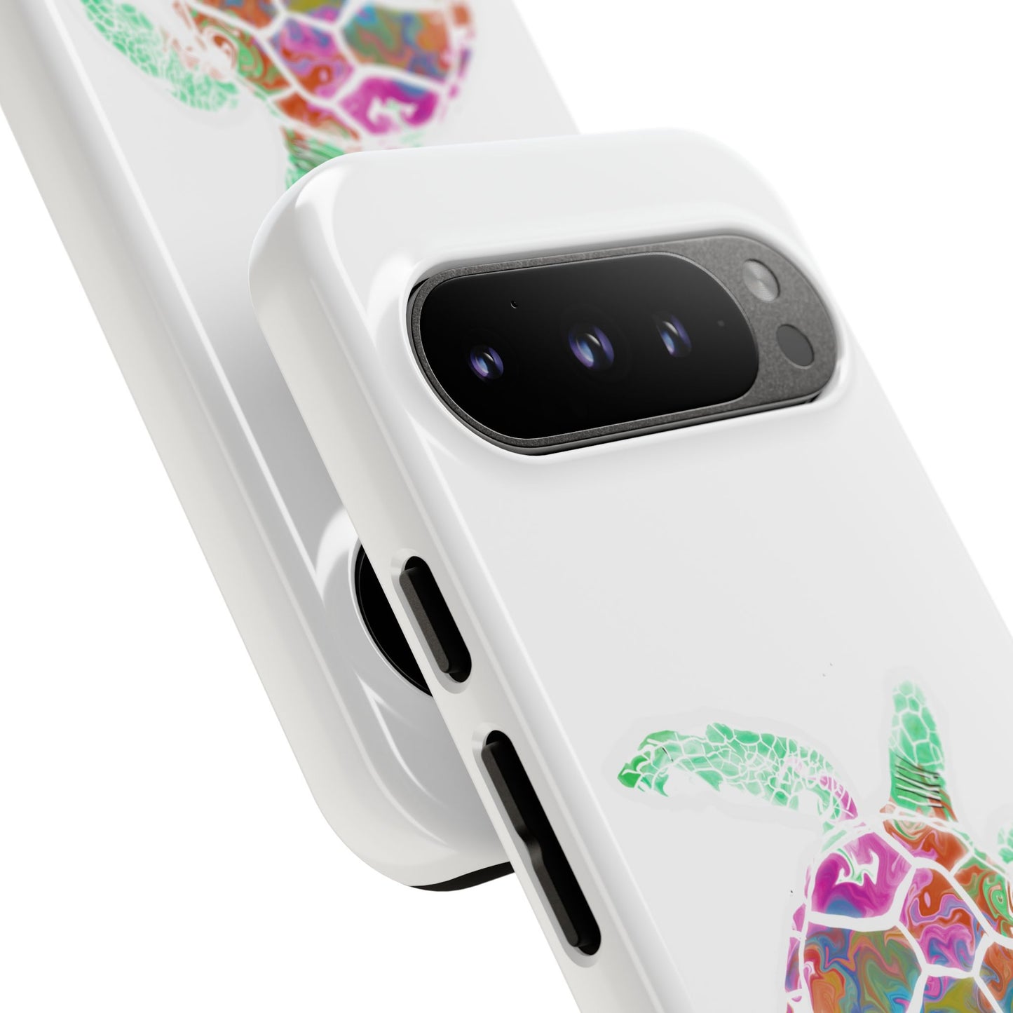 Sea Turtle Tough Phone Case — Colorful Watercolor Turtle Protective Cover