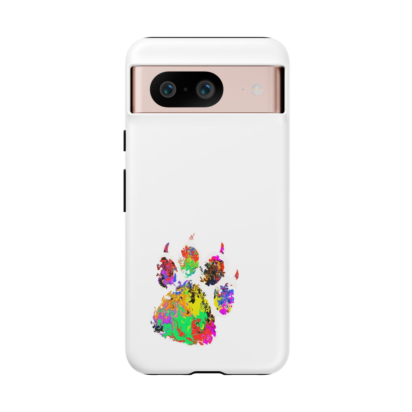 Colorful Paw Print Phone Case — Protective Pet Lover iPhone Case