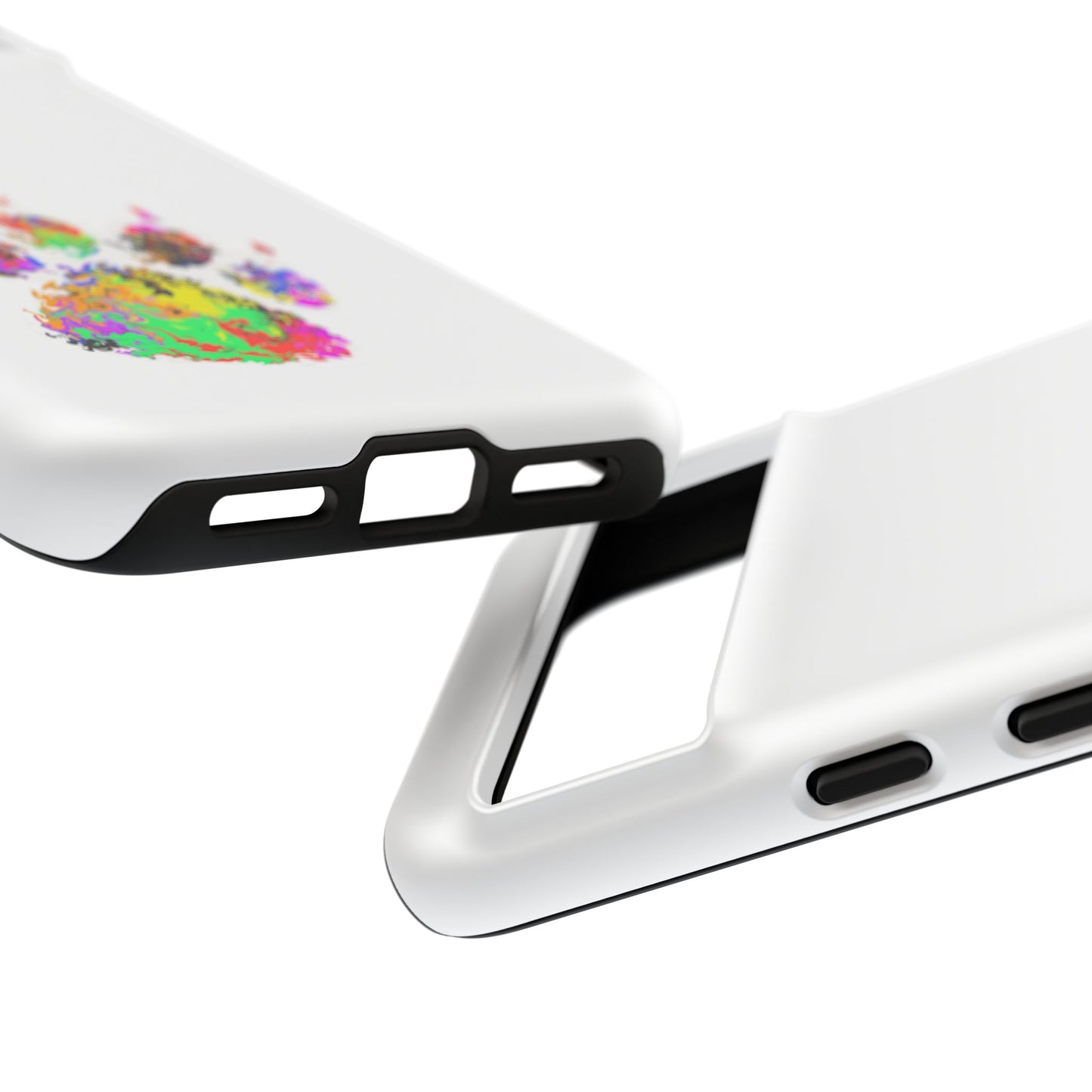 Colorful Paw Print Phone Case — Protective Pet Lover iPhone Case