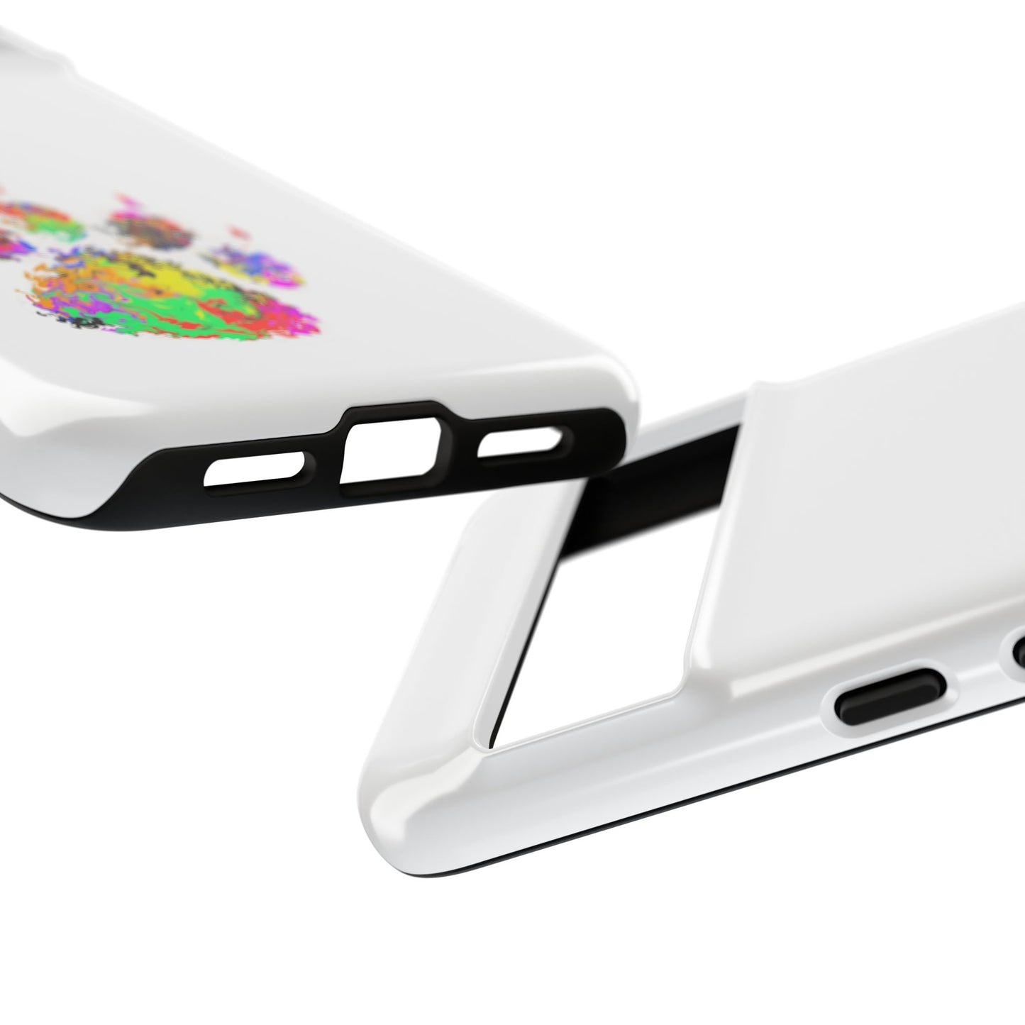 Colorful Paw Print Phone Case — Protective Pet Lover iPhone Case