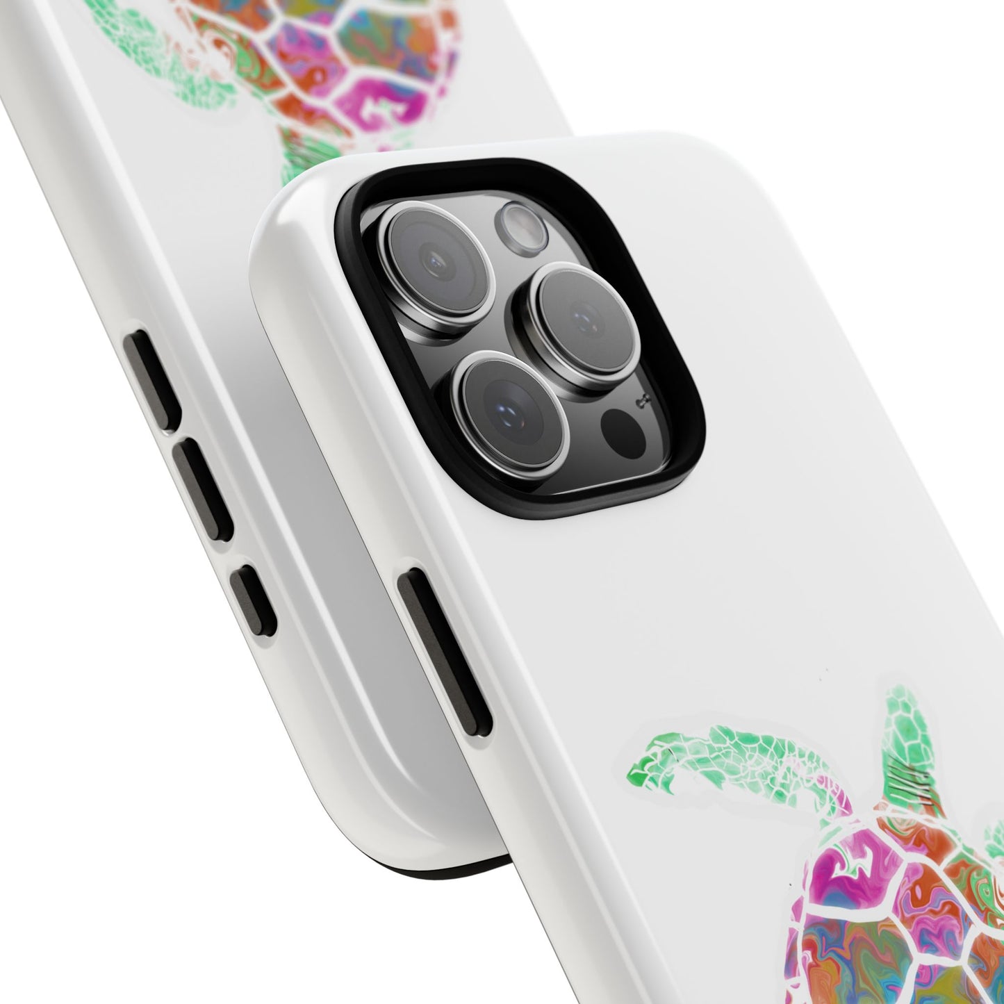 Sea Turtle Tough Phone Case — Colorful Watercolor Turtle Protective Cover