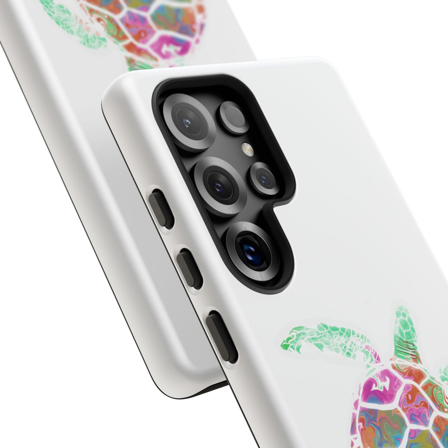 Sea Turtle Tough Phone Case — Colorful Watercolor Turtle Protective Cover