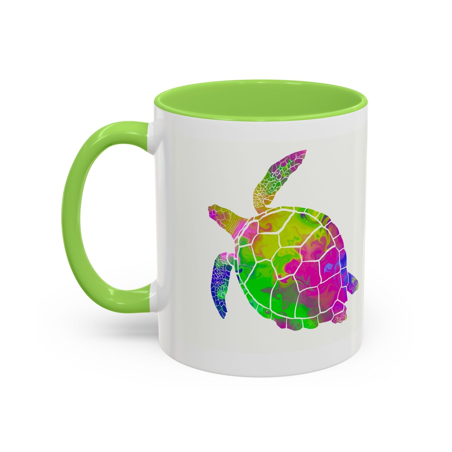 Colorful Sea Turtle Coffee Mug — Watercolor Turtle 11oz & 15oz