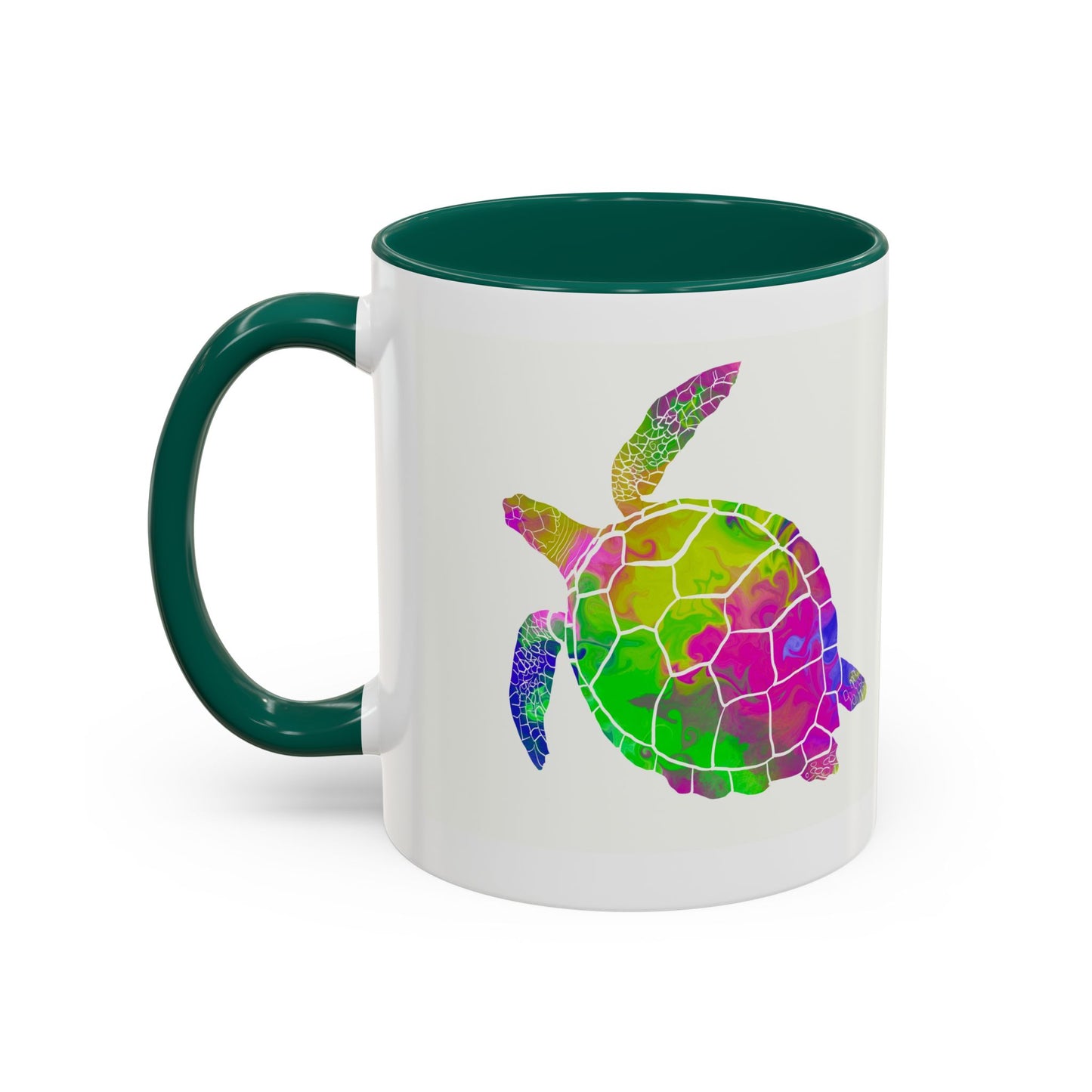 Colorful Sea Turtle Coffee Mug — Watercolor Turtle 11oz & 15oz