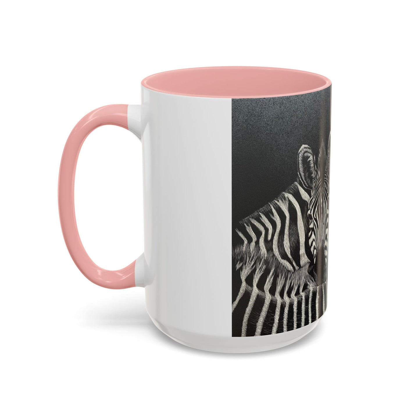 Zebra Stripe Accent Coffee Mug — Black Interior 11/15oz
