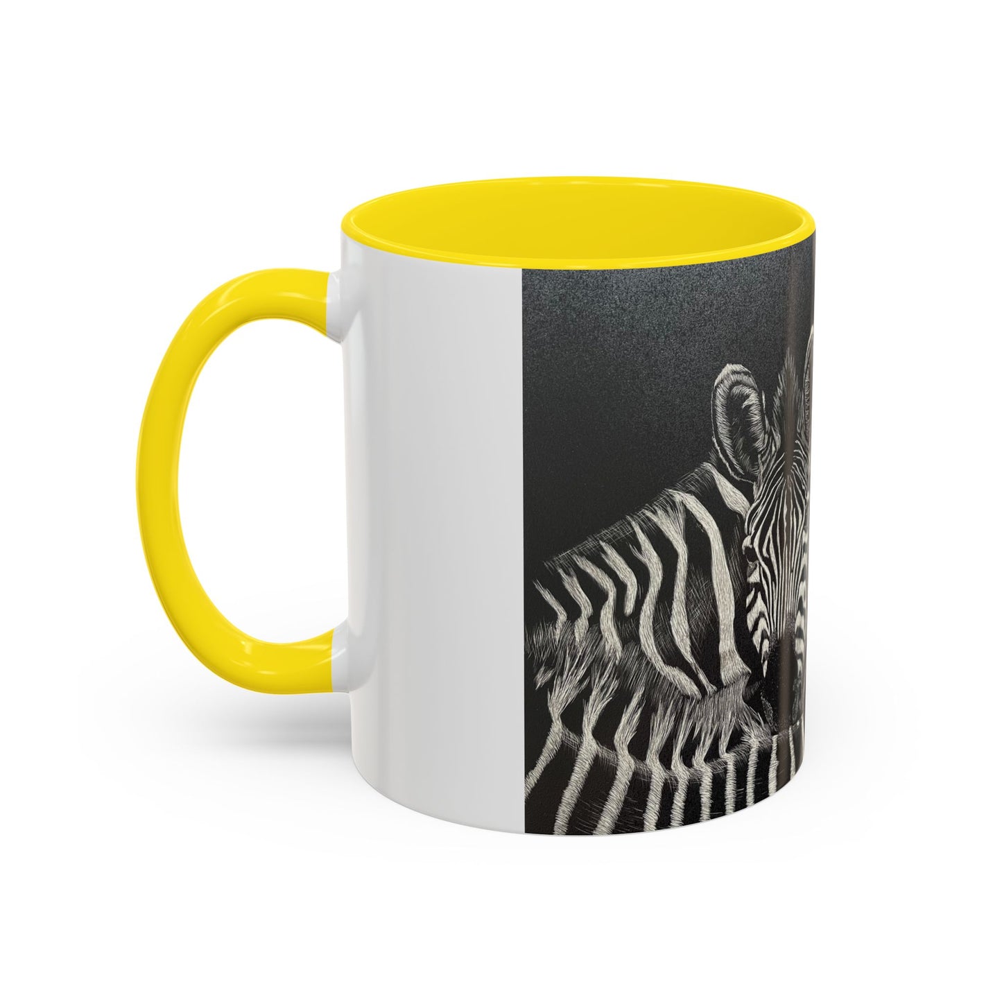 Zebra Stripe Accent Coffee Mug — Black Interior 11/15oz