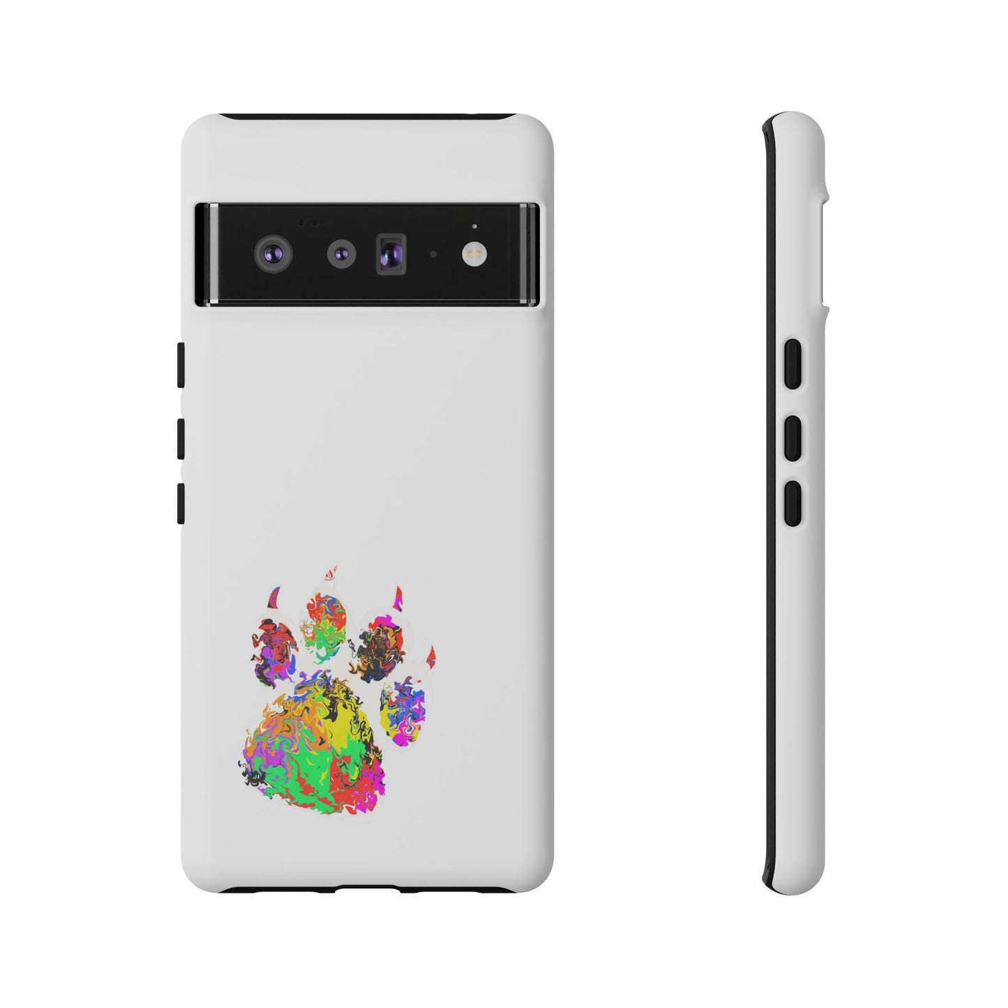 Colorful Paw Print Phone Case — Protective Pet Lover iPhone Case