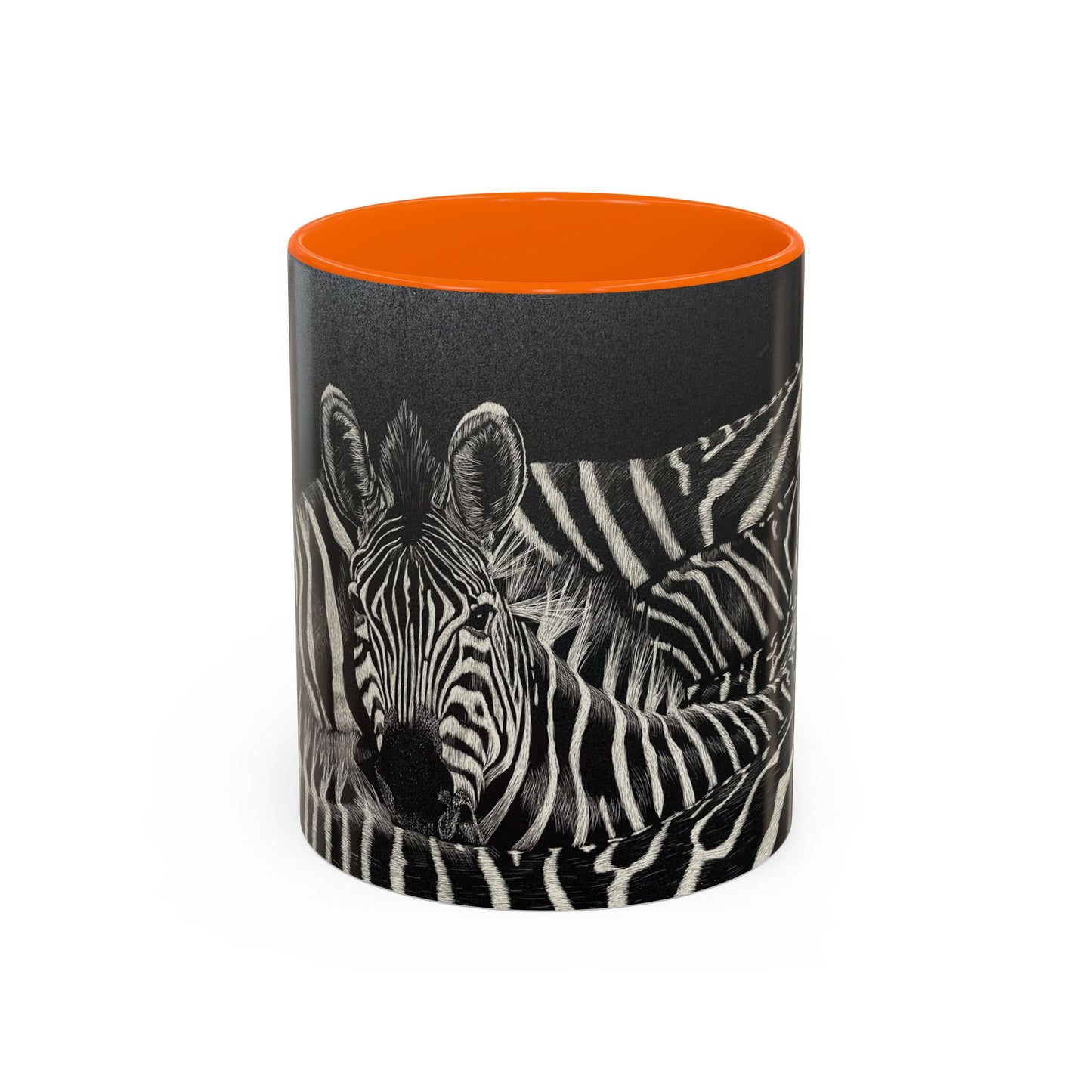 Zebra Stripe Accent Coffee Mug — Black Interior 11/15oz