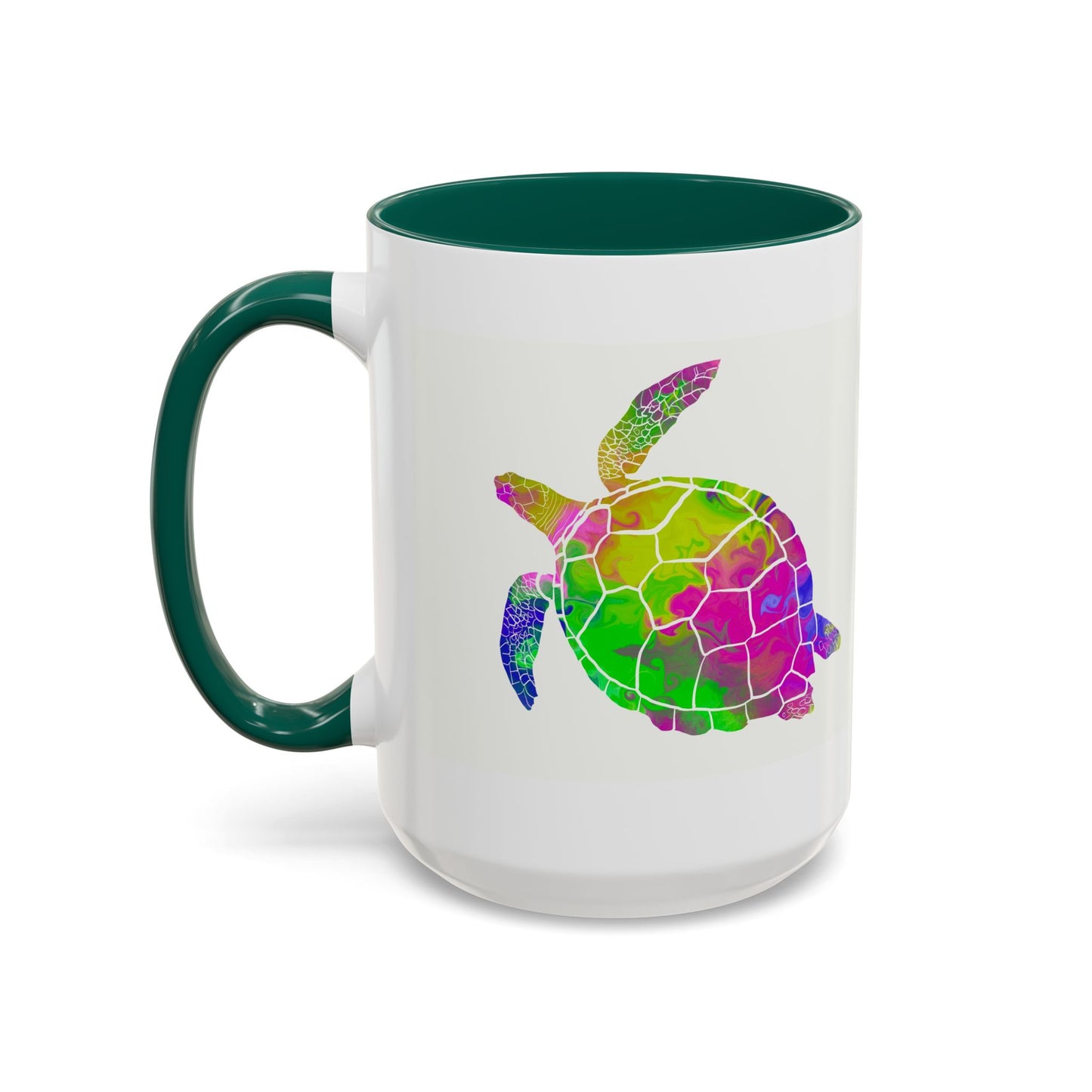 Colorful Sea Turtle Coffee Mug — Watercolor Turtle 11oz & 15oz