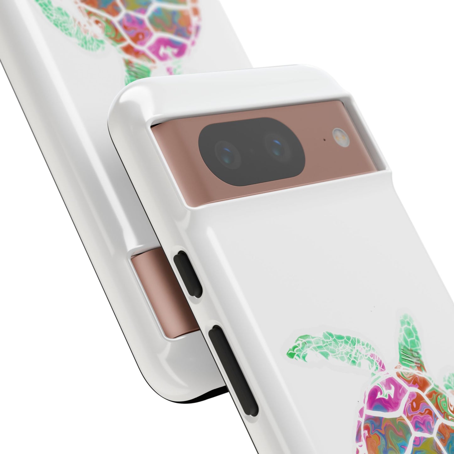 Sea Turtle Tough Phone Case — Colorful Watercolor Turtle Protective Cover