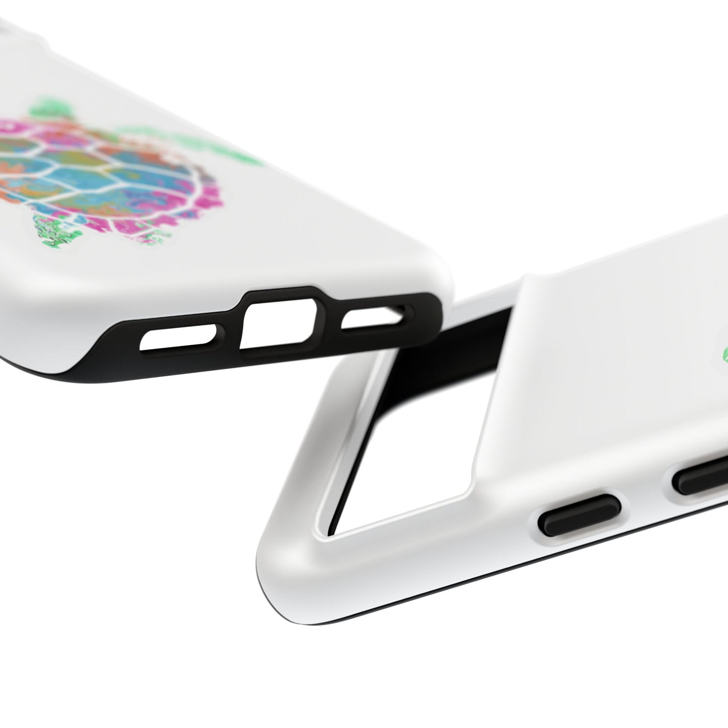 Sea Turtle Tough Phone Case — Colorful Watercolor Turtle Protective Cover