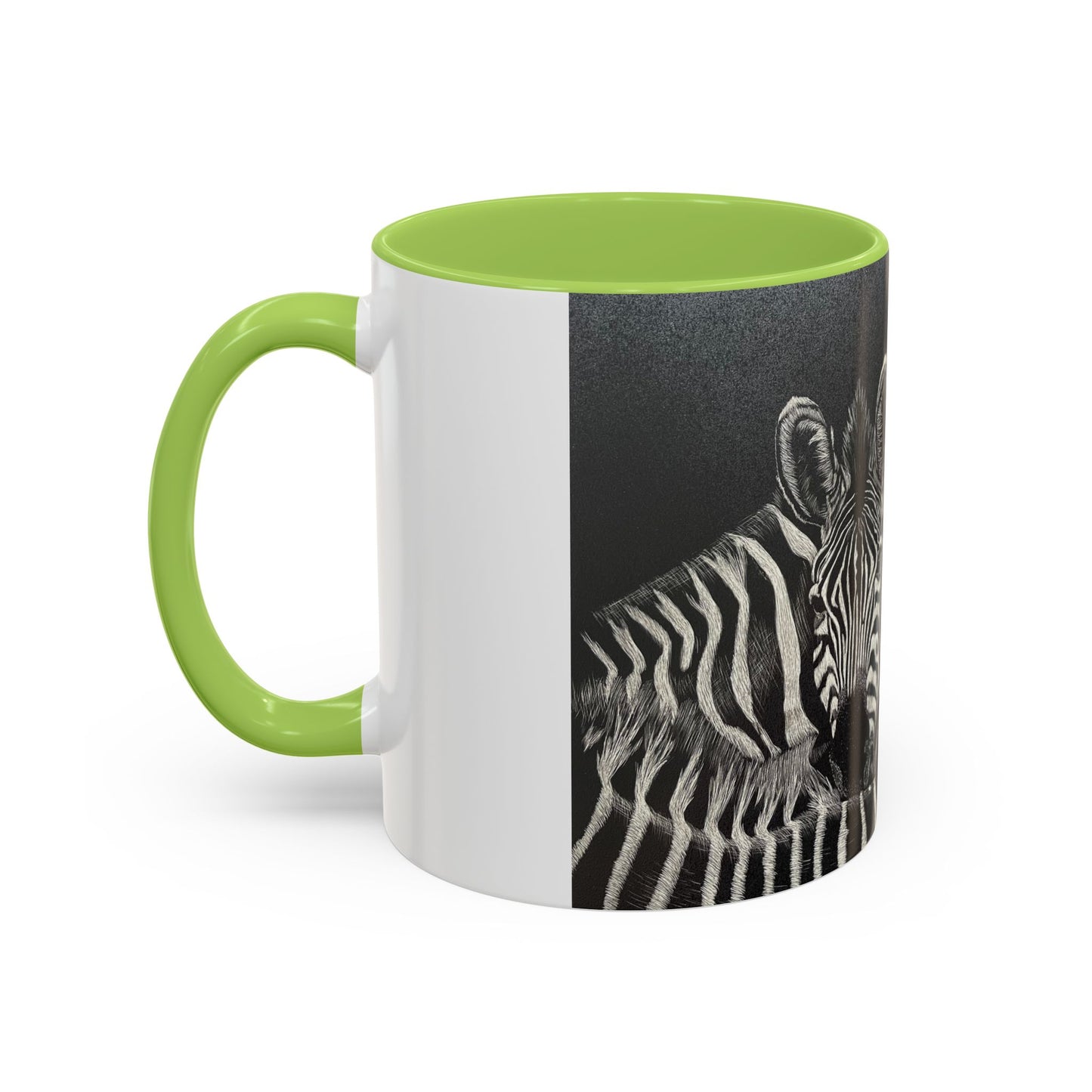 Zebra Stripe Accent Coffee Mug — Black Interior 11/15oz