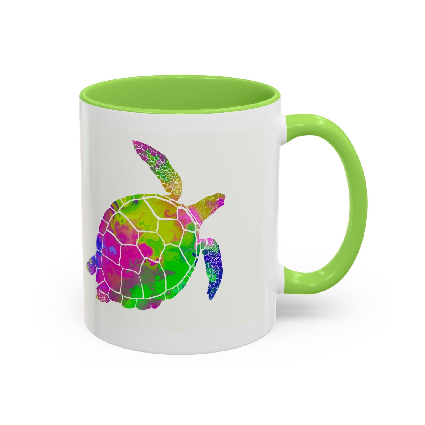 Colorful Sea Turtle Coffee Mug — Watercolor Turtle 11oz & 15oz