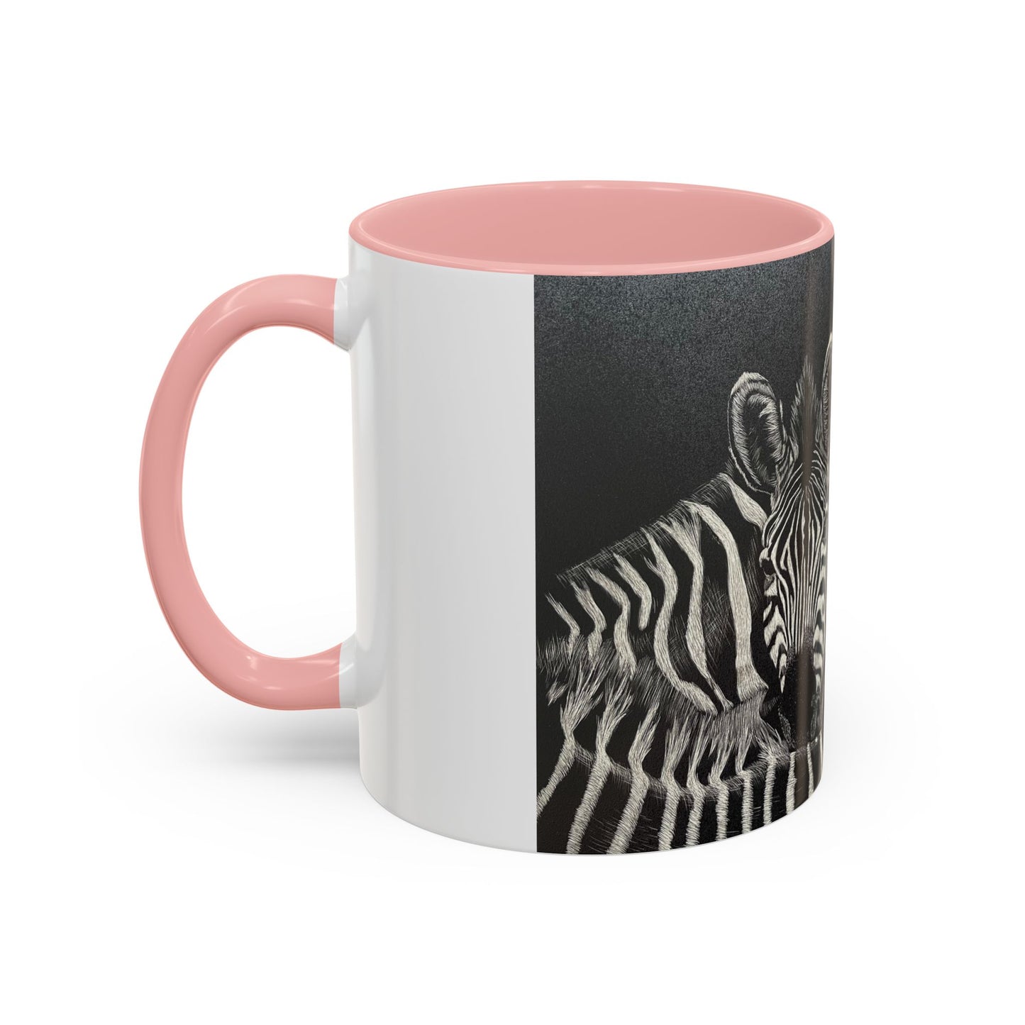 Zebra Stripe Accent Coffee Mug — Black Interior 11/15oz