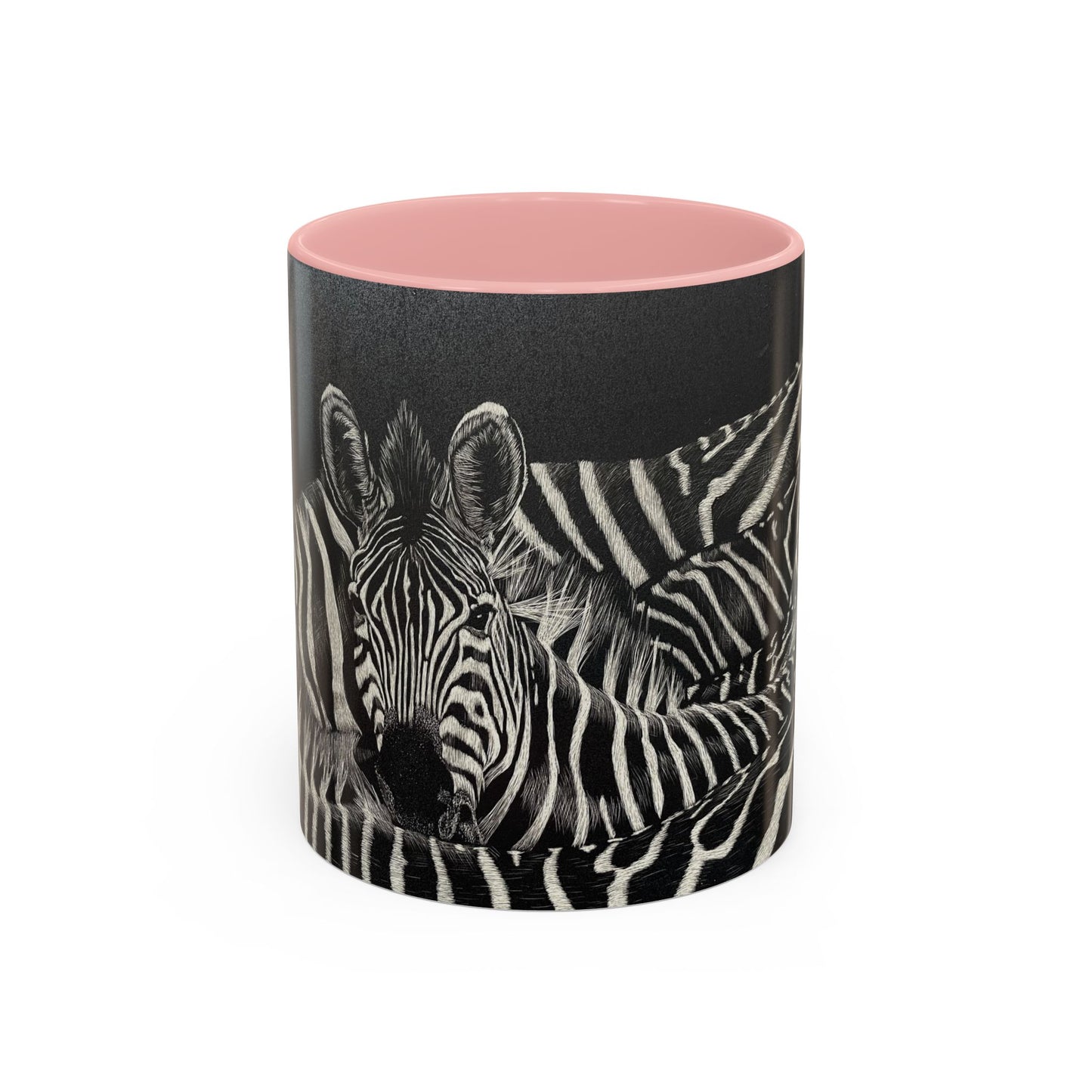 Zebra Stripe Accent Coffee Mug — Black Interior 11/15oz