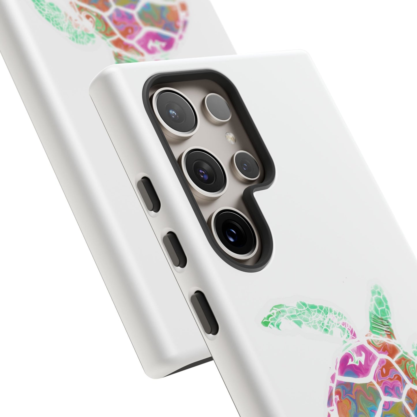 Sea Turtle Tough Phone Case — Colorful Watercolor Turtle Protective Cover