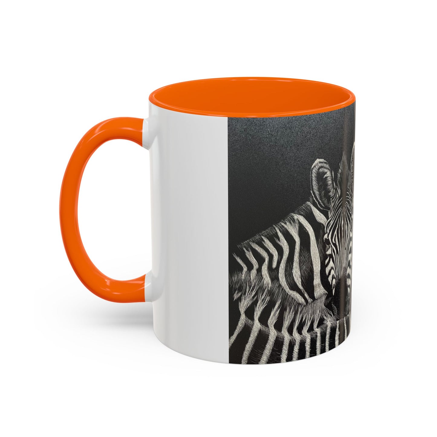 Zebra Stripe Accent Coffee Mug — Black Interior 11/15oz