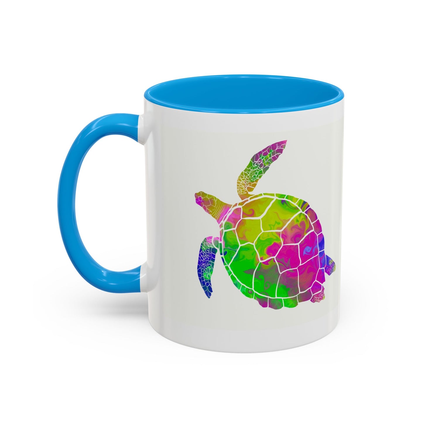Colorful Sea Turtle Coffee Mug — Watercolor Turtle 11oz & 15oz