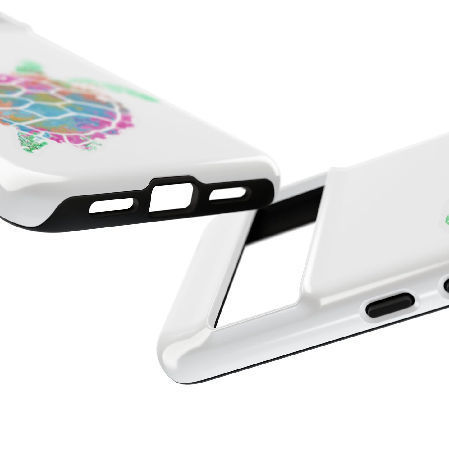 Sea Turtle Tough Phone Case — Colorful Watercolor Turtle Protective Cover