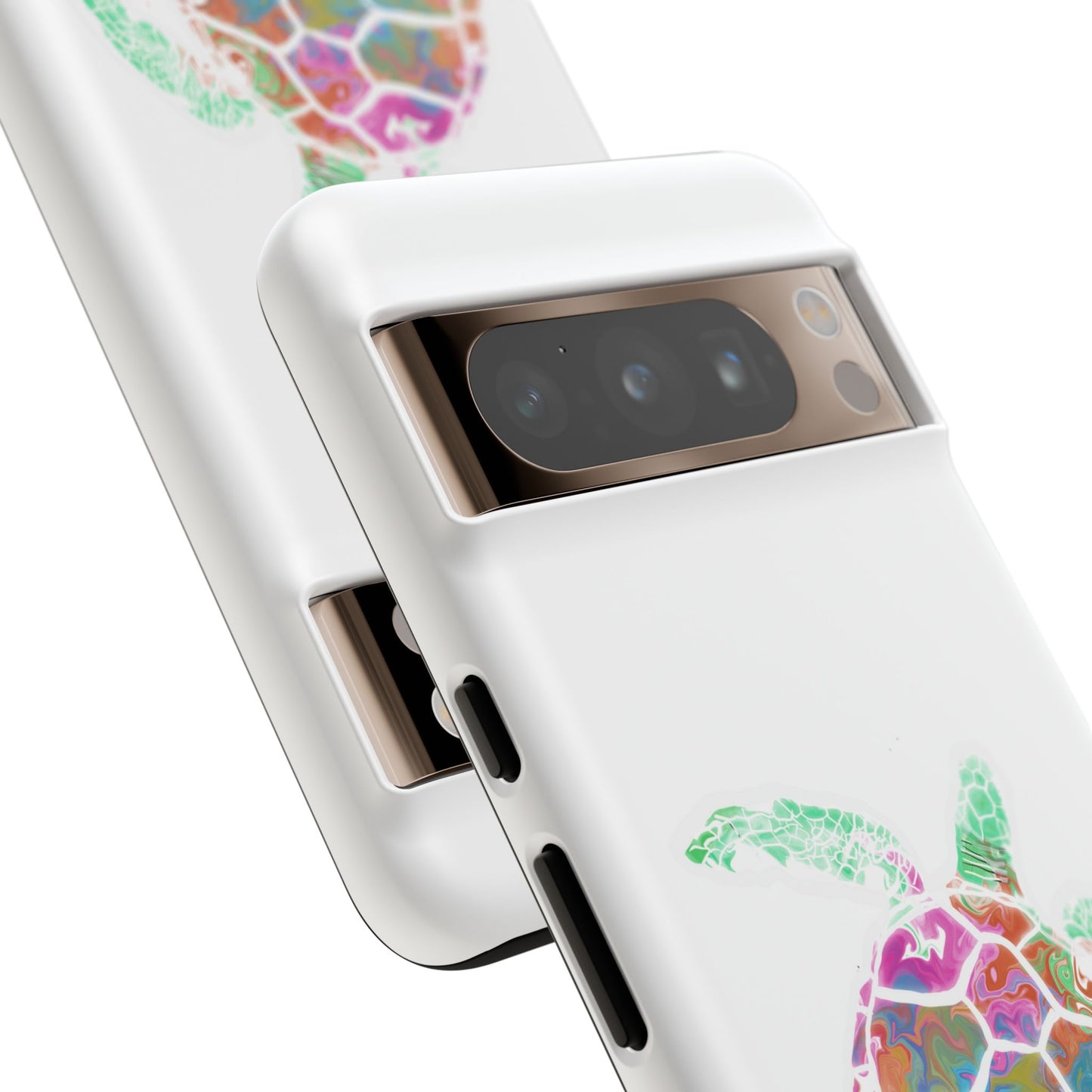 Sea Turtle Tough Phone Case — Colorful Watercolor Turtle Protective Cover