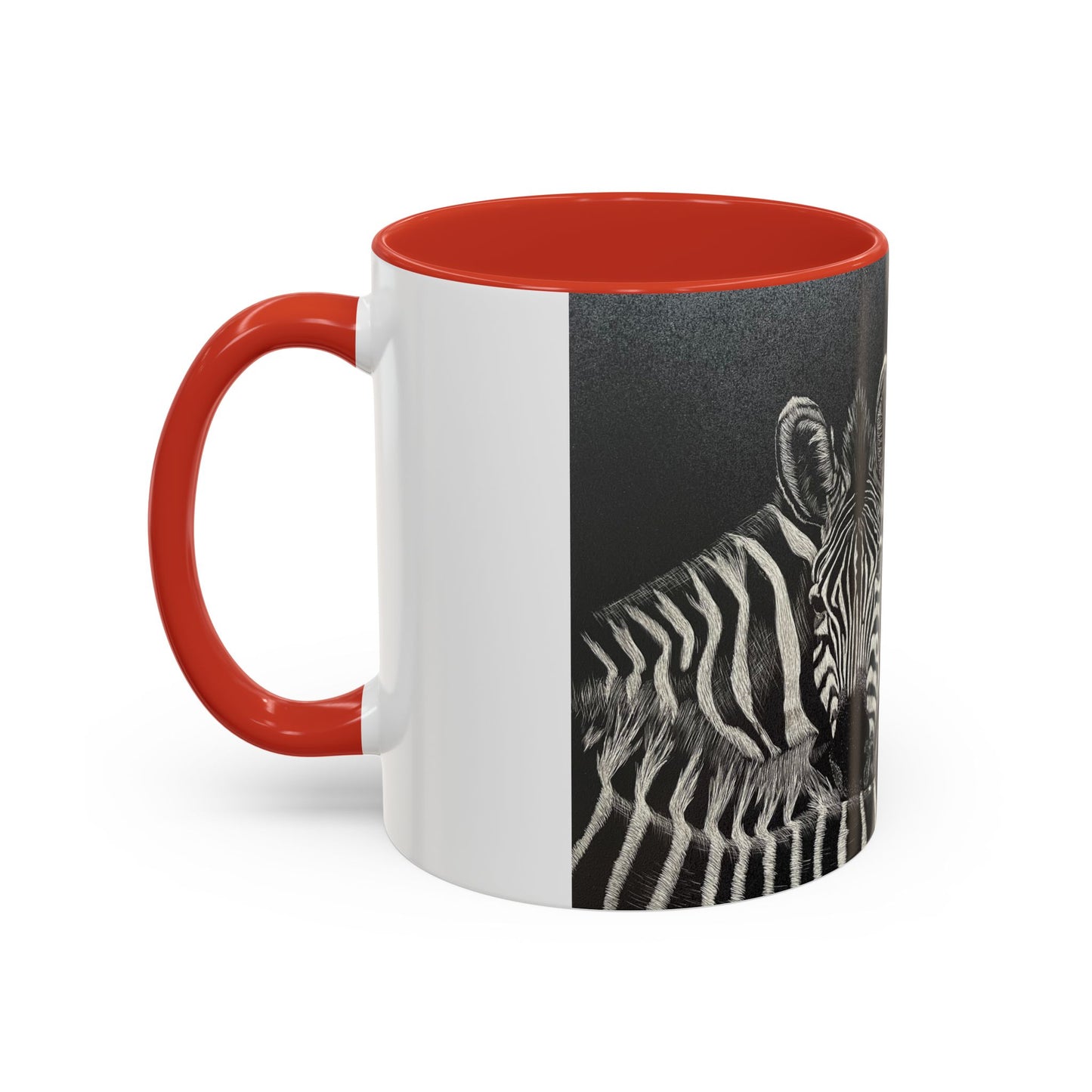 Zebra Stripe Accent Coffee Mug — Black Interior 11/15oz