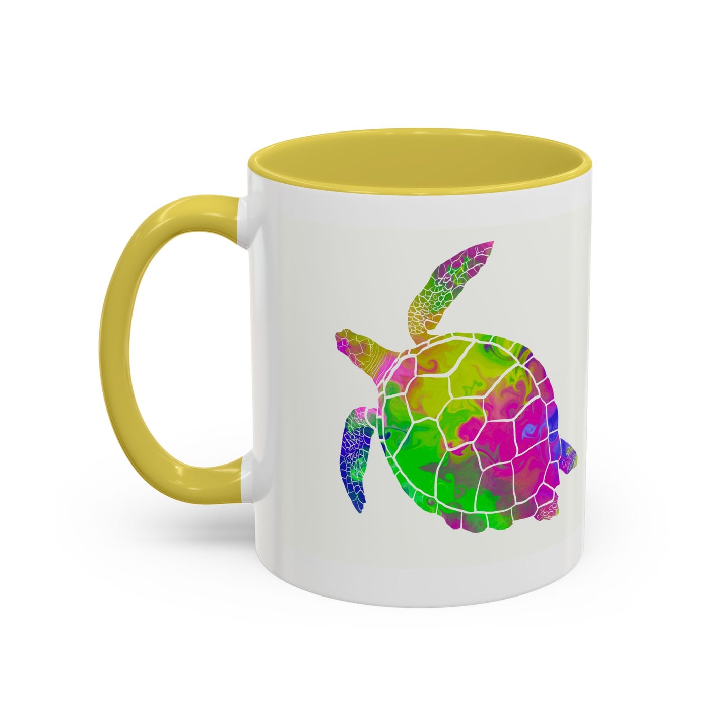 Colorful Sea Turtle Coffee Mug — Watercolor Turtle 11oz & 15oz