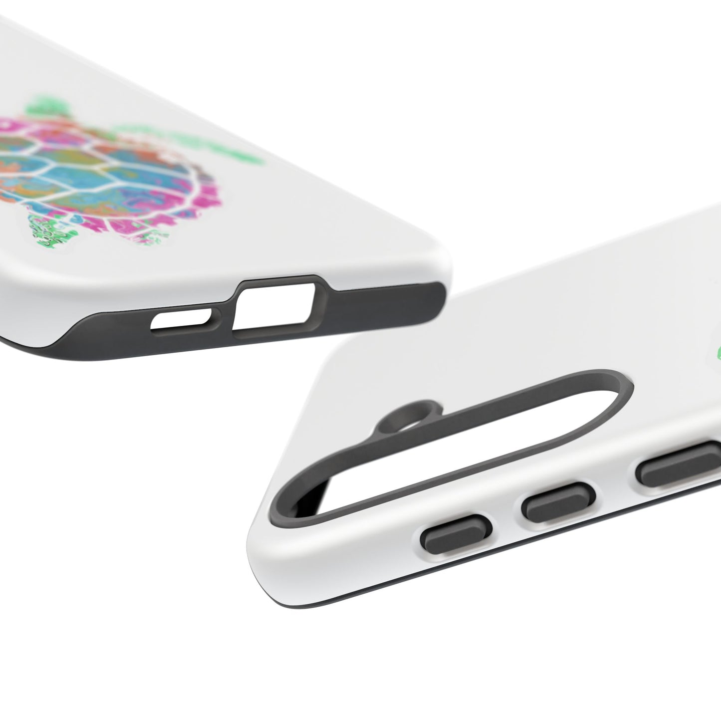 Sea Turtle Tough Phone Case — Colorful Watercolor Turtle Protective Cover