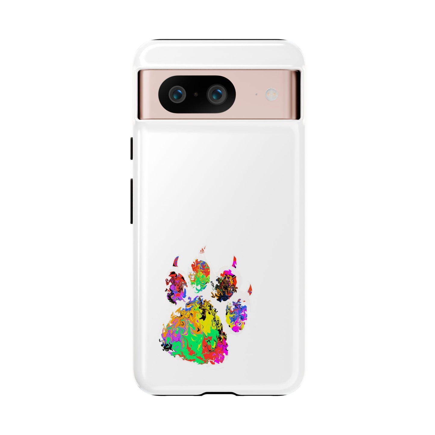 Colorful Paw Print Phone Case — Protective Pet Lover iPhone Case