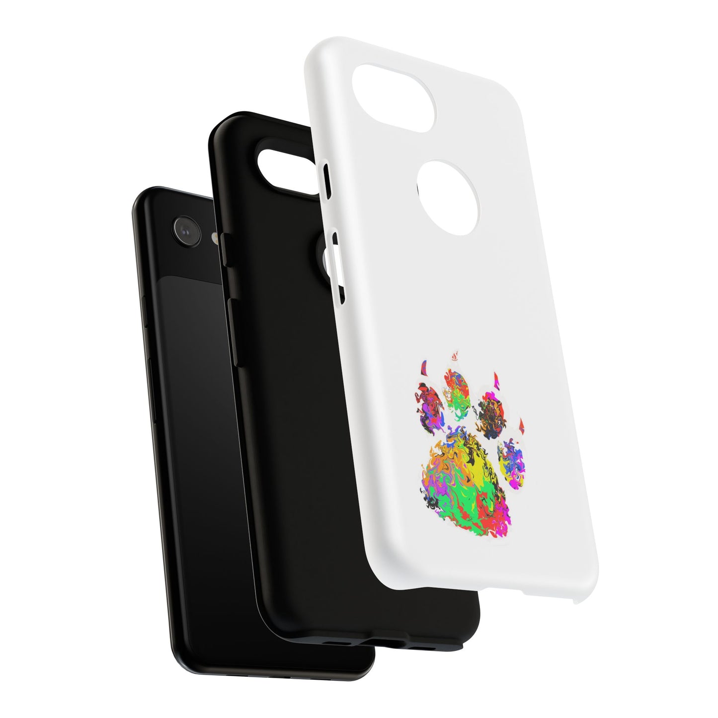Colorful Paw Print Phone Case — Protective Pet Lover iPhone Case