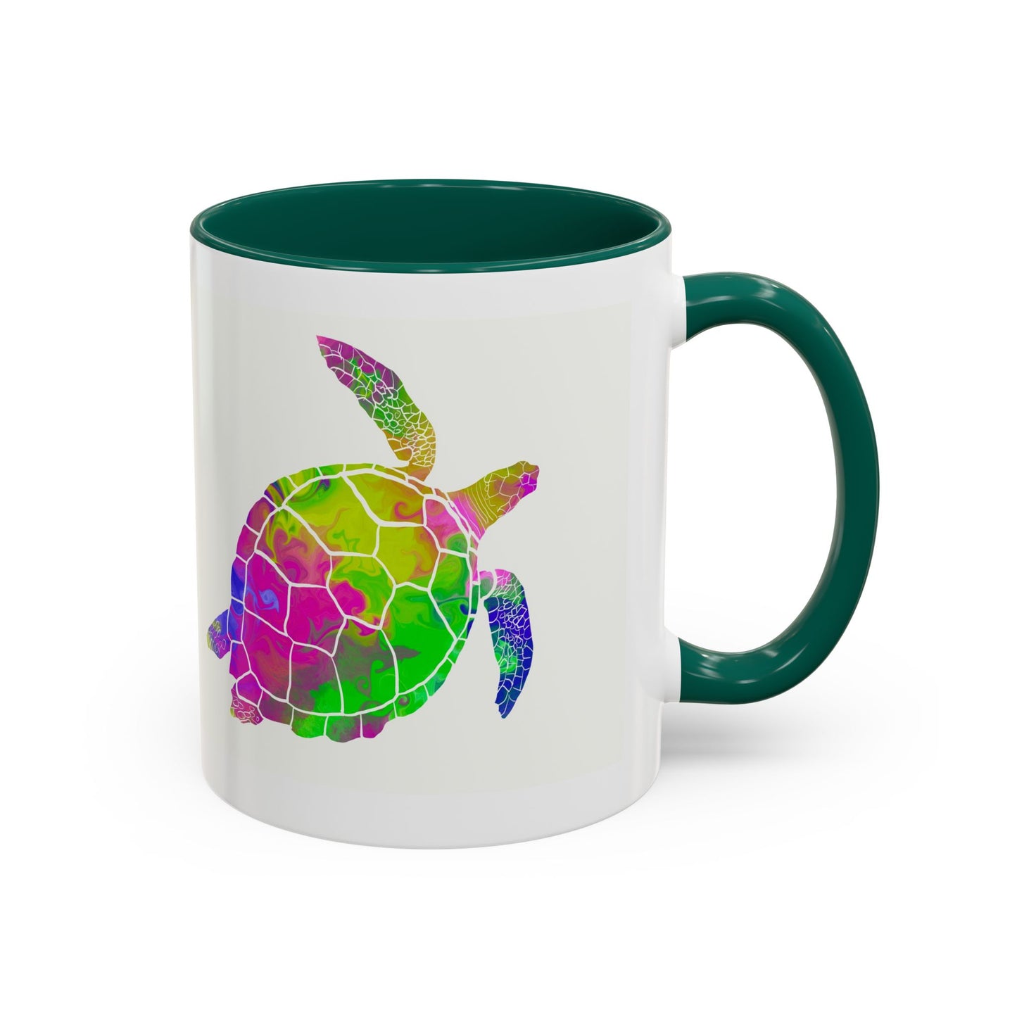 Colorful Sea Turtle Coffee Mug — Watercolor Turtle 11oz & 15oz