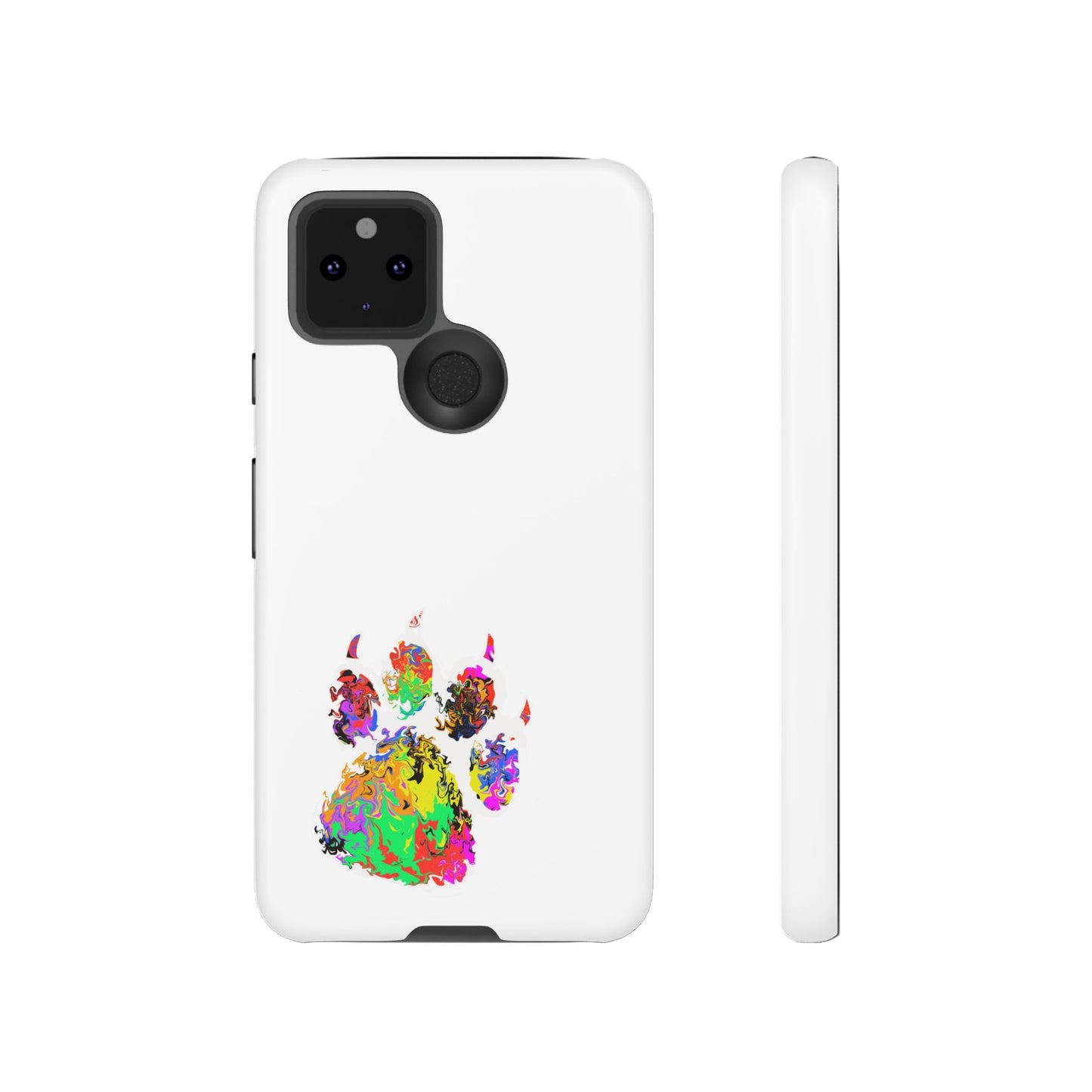 Colorful Paw Print Phone Case — Protective Pet Lover iPhone Case