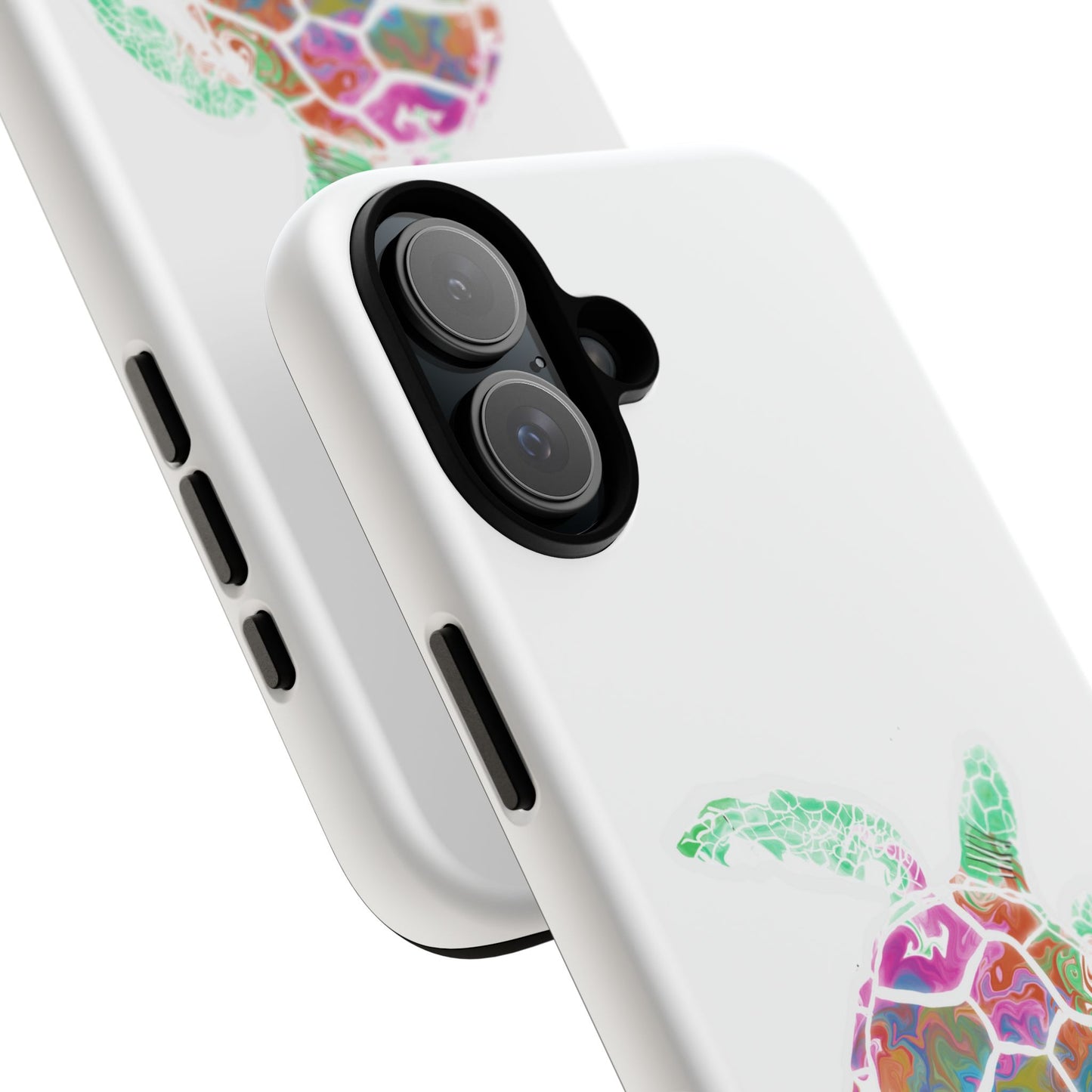 Sea Turtle Tough Phone Case — Colorful Watercolor Turtle Protective Cover