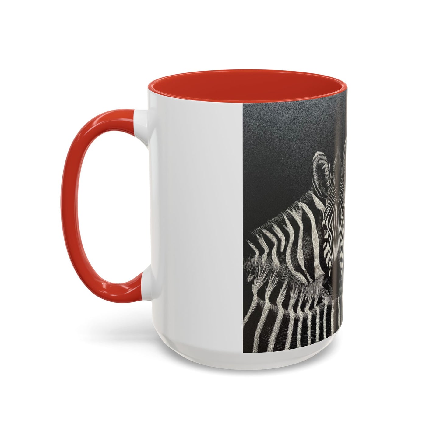Zebra Stripe Accent Coffee Mug — Black Interior 11/15oz