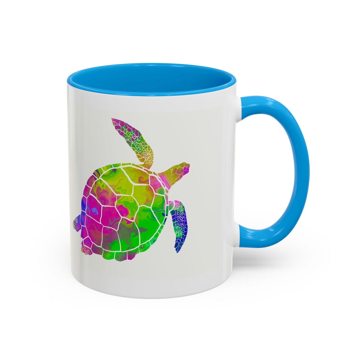 Colorful Sea Turtle Coffee Mug — Watercolor Turtle 11oz & 15oz