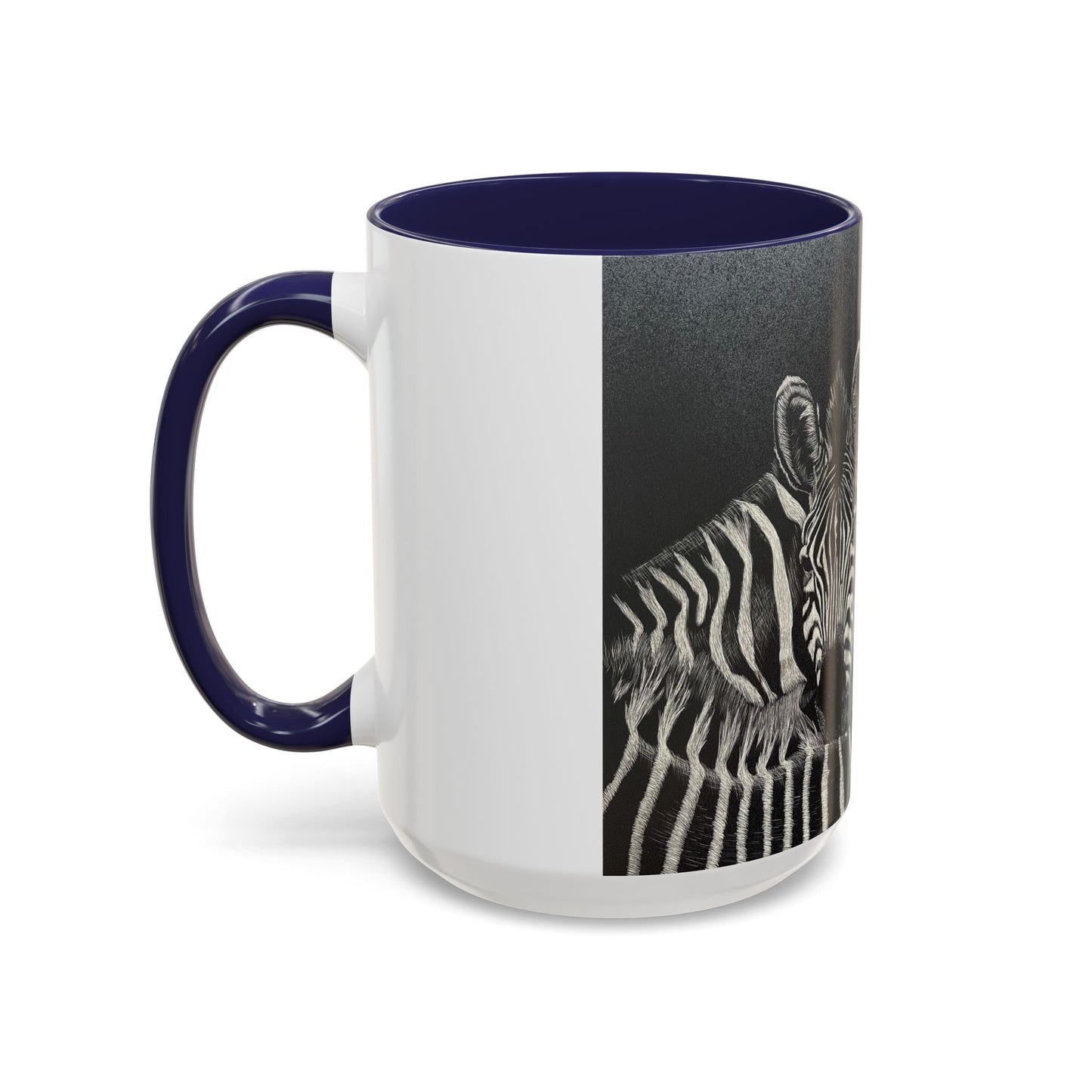 Zebra Stripe Accent Coffee Mug — Black Interior 11/15oz