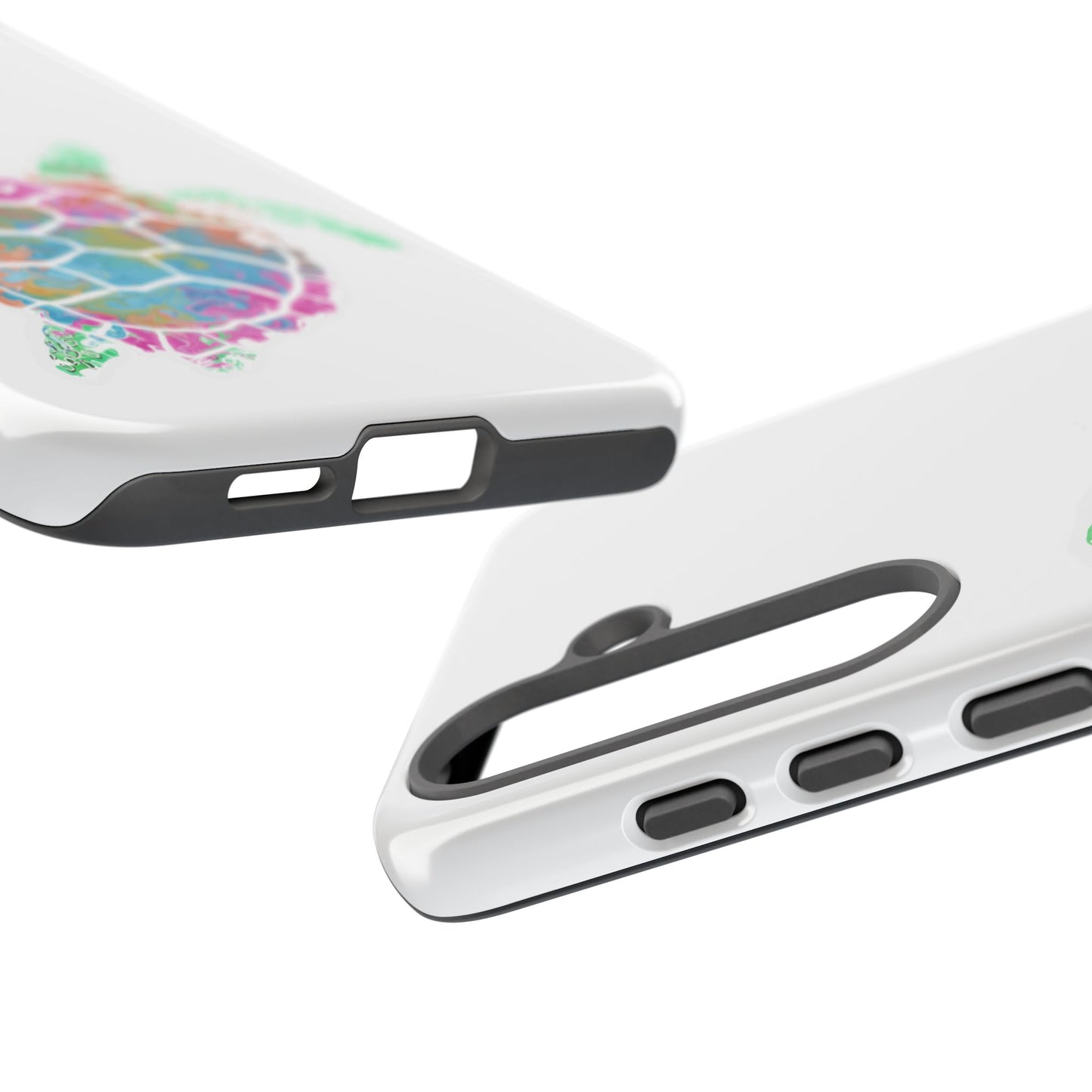 Sea Turtle Tough Phone Case — Colorful Watercolor Turtle Protective Cover