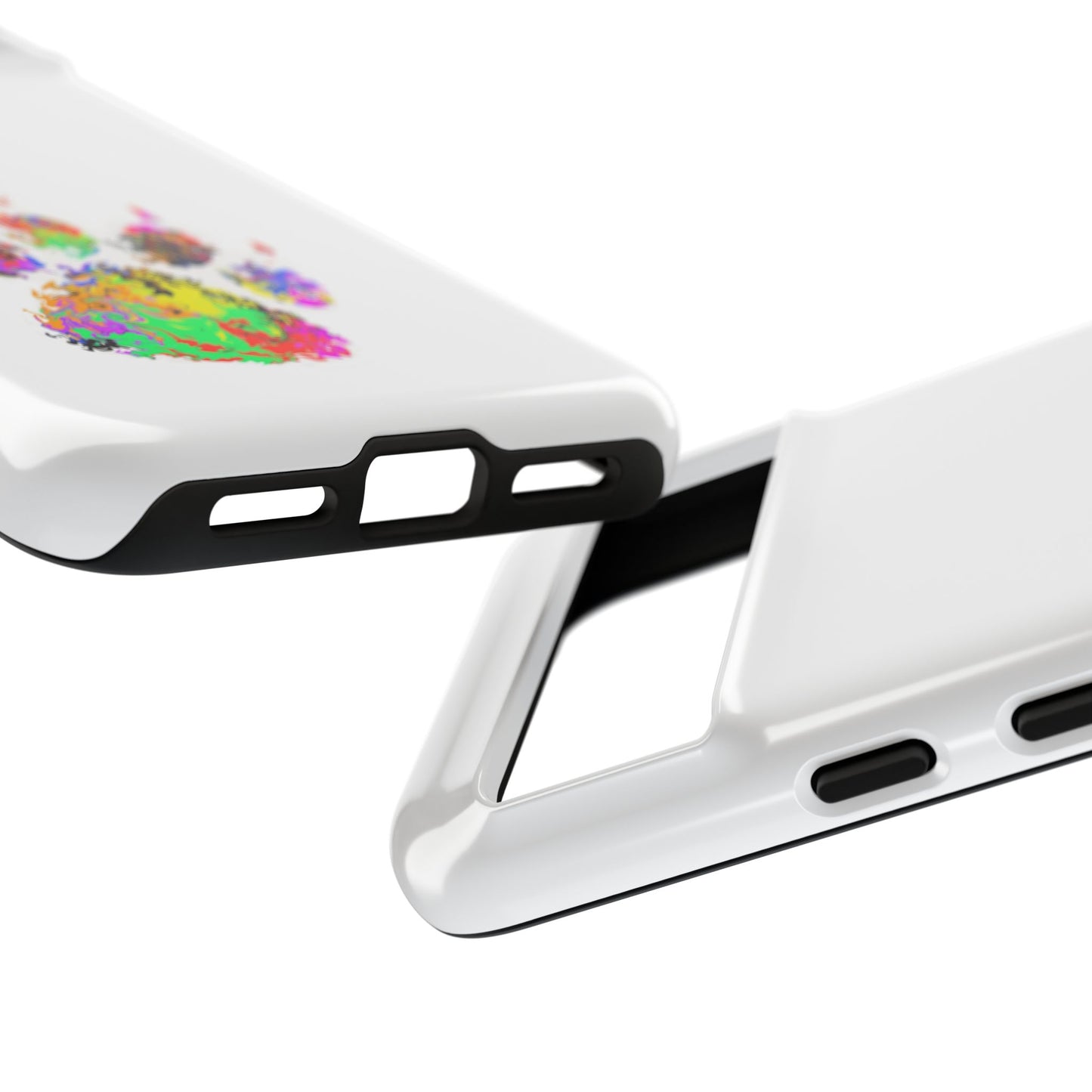 Colorful Paw Print Phone Case — Protective Pet Lover iPhone Case