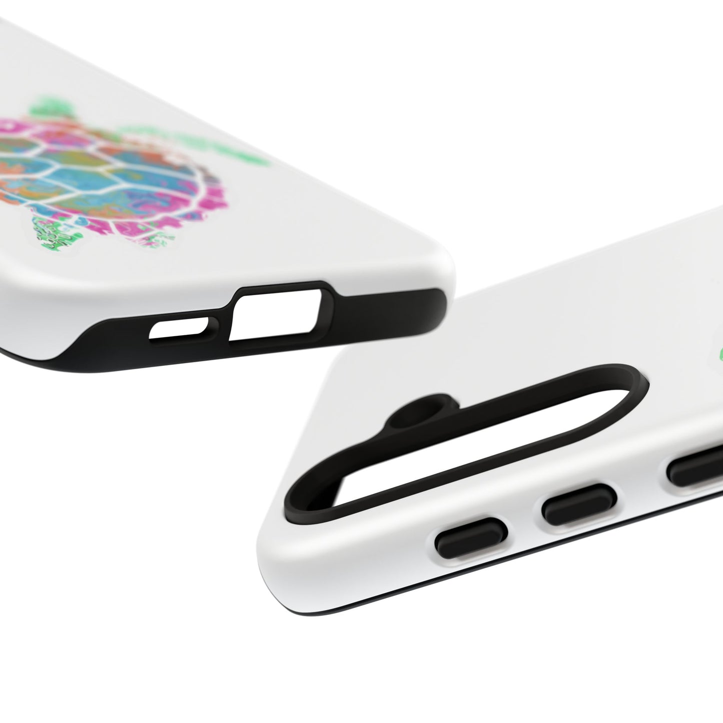 Sea Turtle Tough Phone Case — Colorful Watercolor Turtle Protective Cover