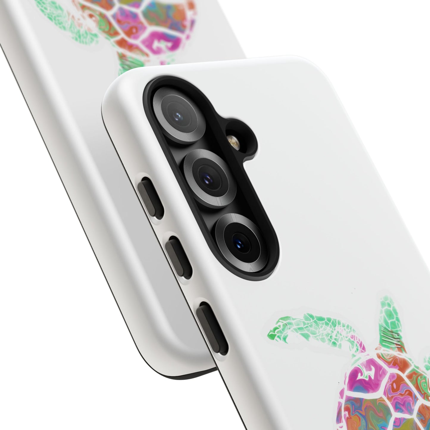 Sea Turtle Tough Phone Case — Colorful Watercolor Turtle Protective Cover