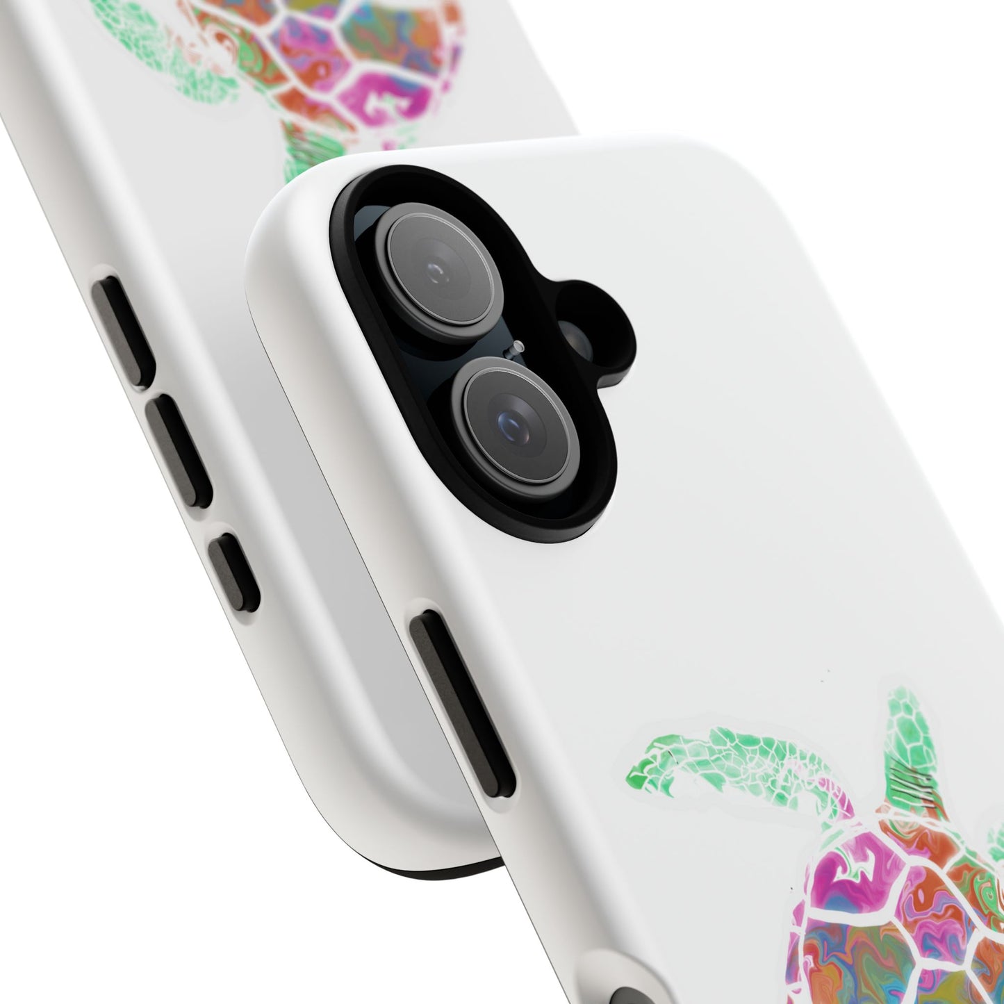 Sea Turtle Tough Phone Case — Colorful Watercolor Turtle Protective Cover