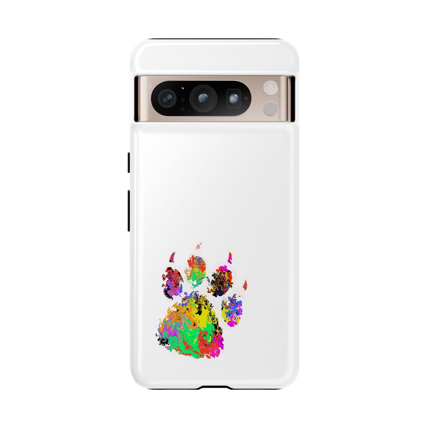 Colorful Paw Print Phone Case — Protective Pet Lover iPhone Case