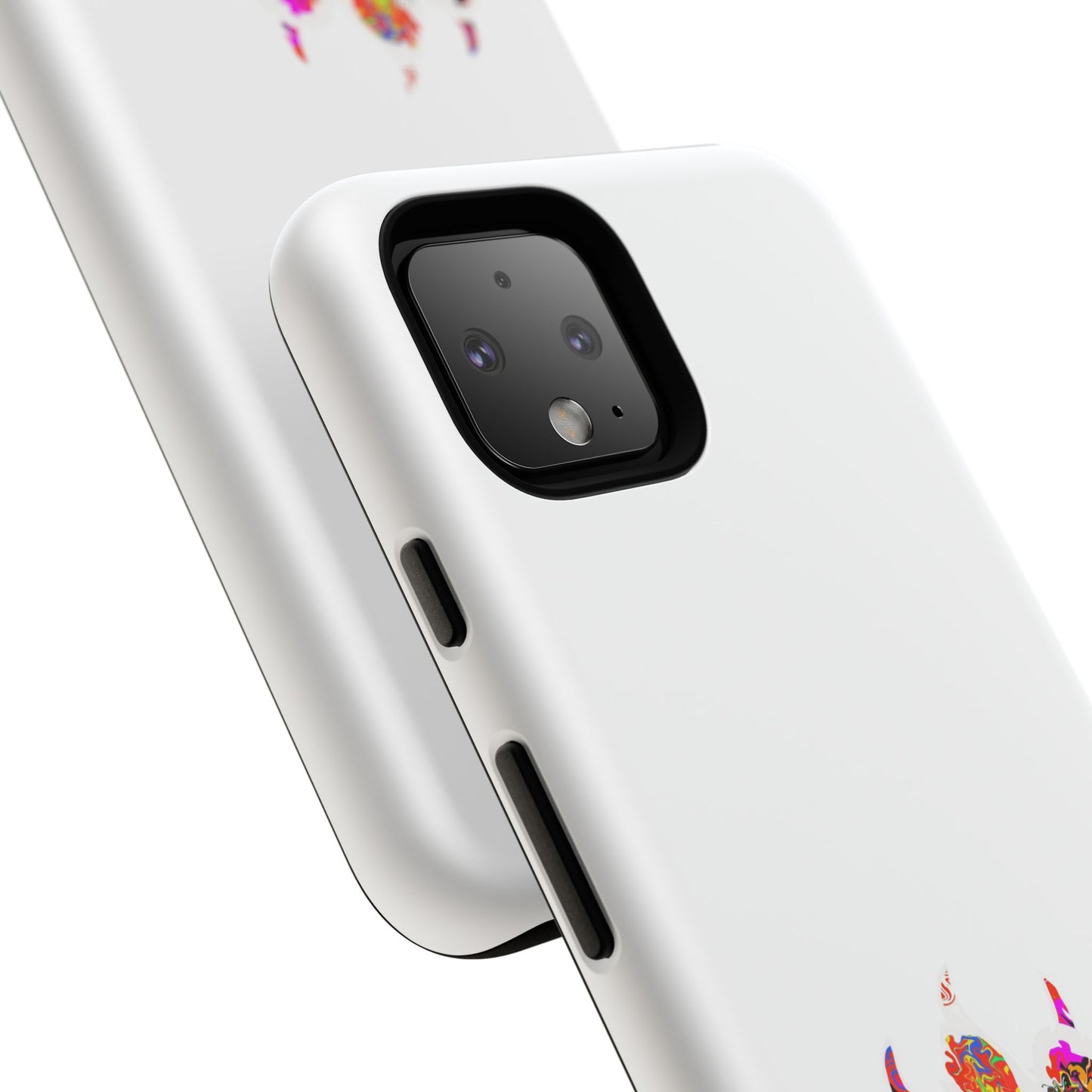 Colorful Paw Print Phone Case — Protective Pet Lover iPhone Case