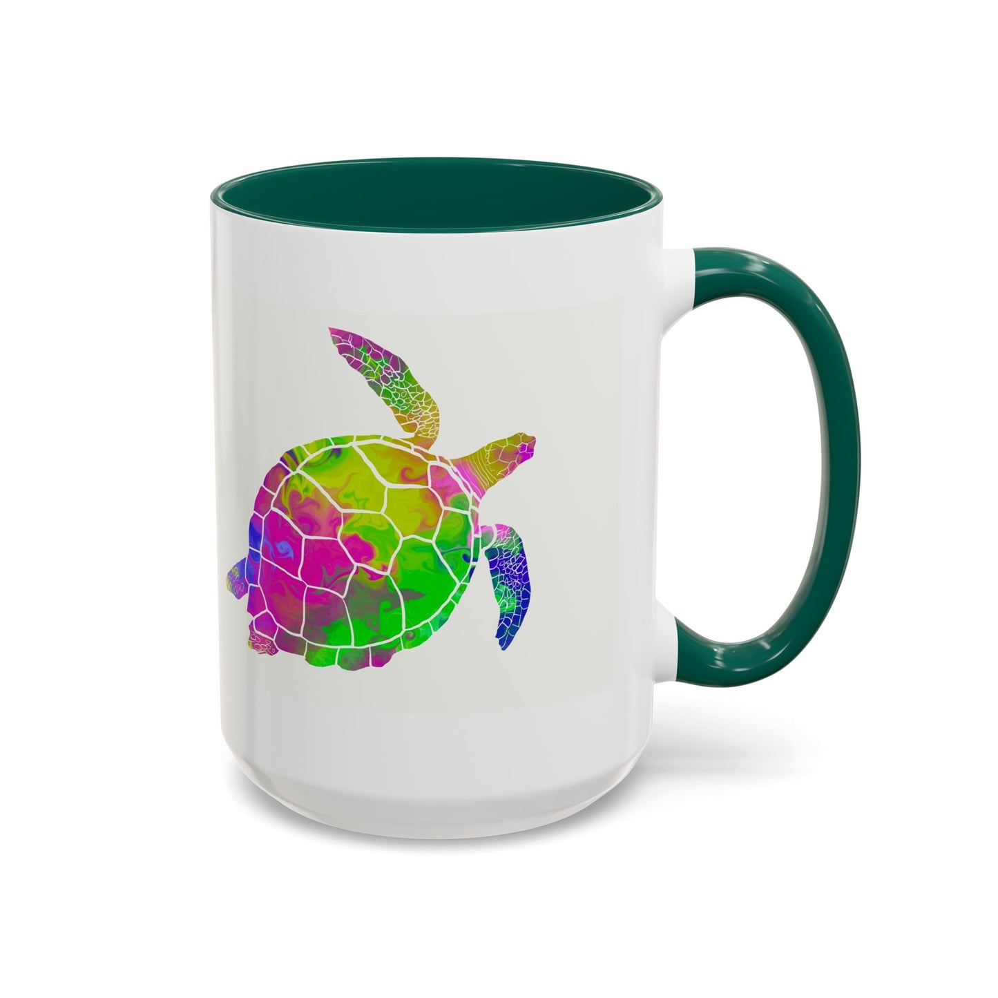 Colorful Sea Turtle Coffee Mug — Watercolor Turtle 11oz & 15oz
