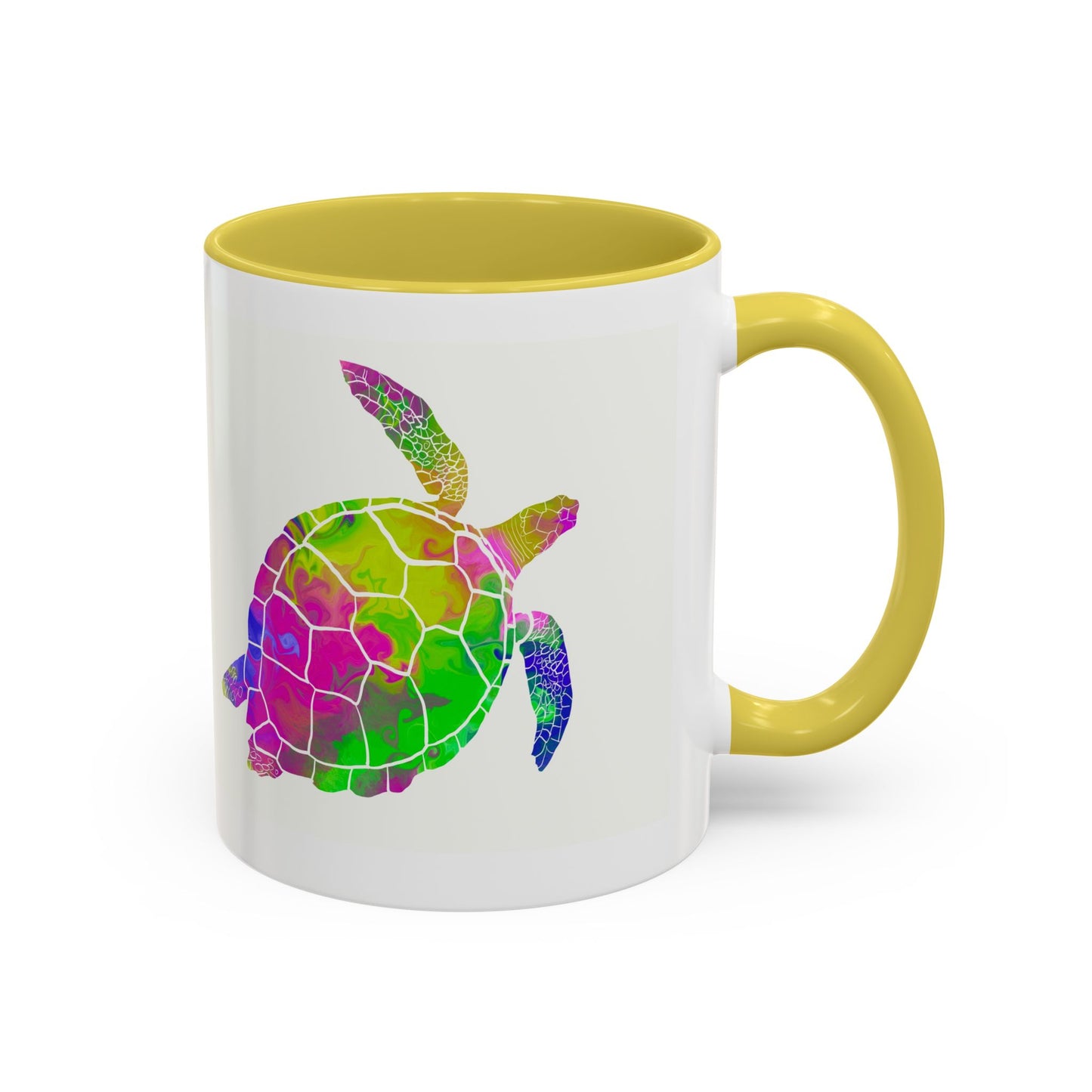 Colorful Sea Turtle Coffee Mug — Watercolor Turtle 11oz & 15oz