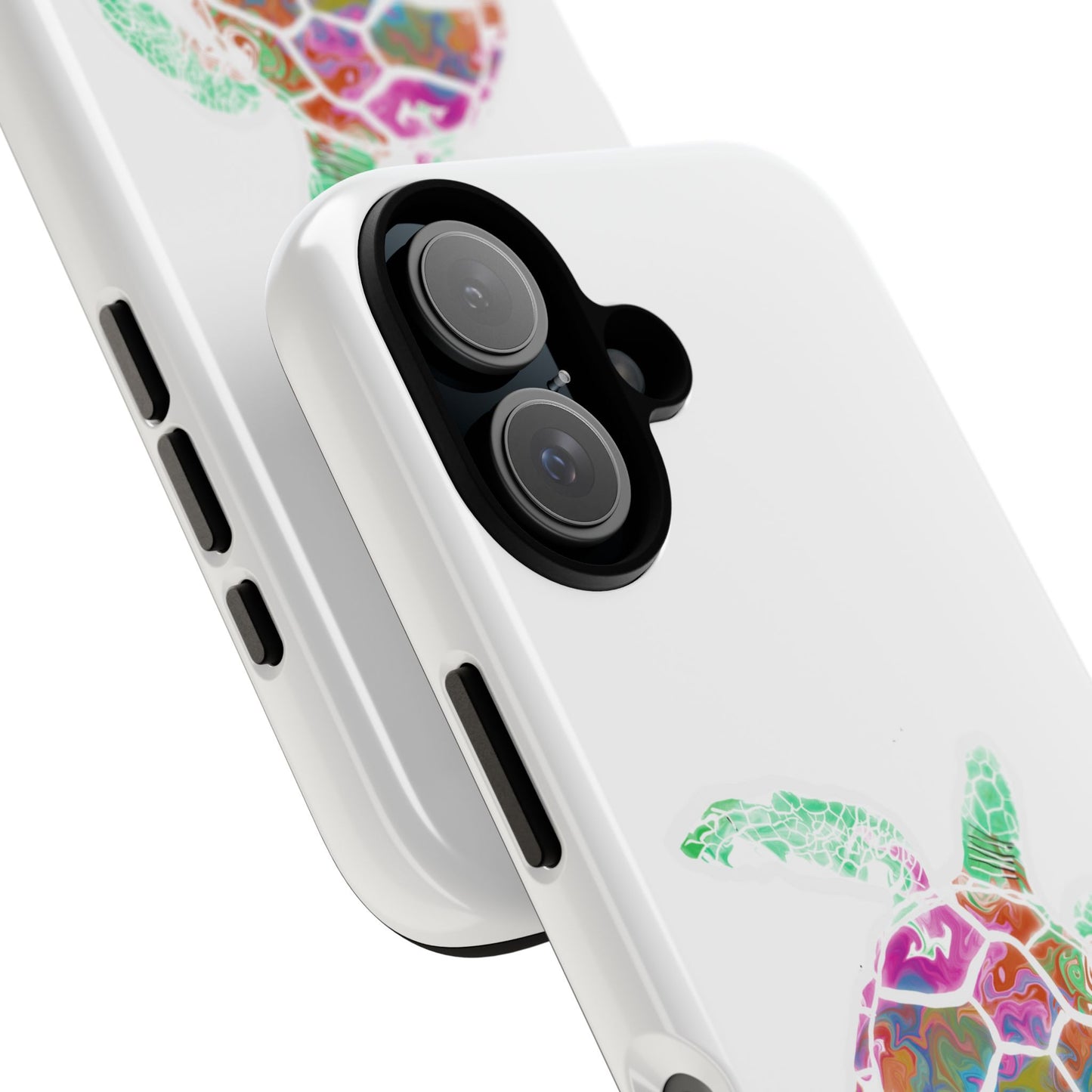 Sea Turtle Tough Phone Case — Colorful Watercolor Turtle Protective Cover