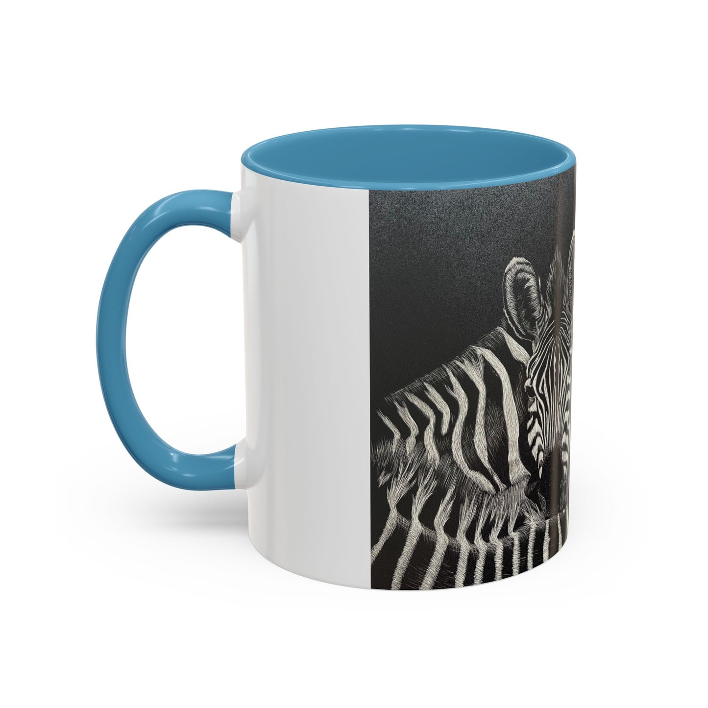 Zebra Stripe Accent Coffee Mug — Black Interior 11/15oz